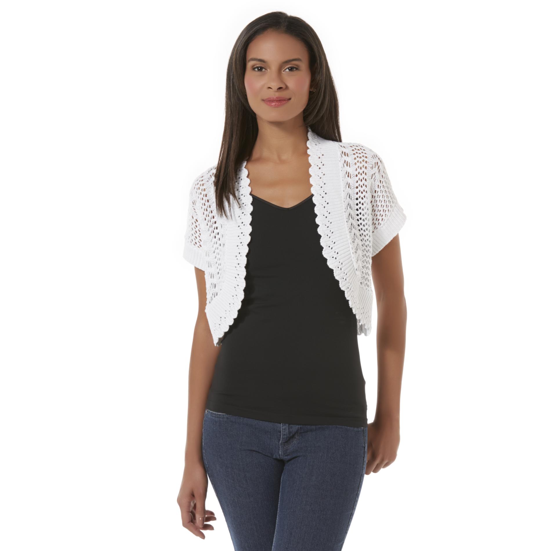 Covington Women's Cropped OpenKnit Shrug