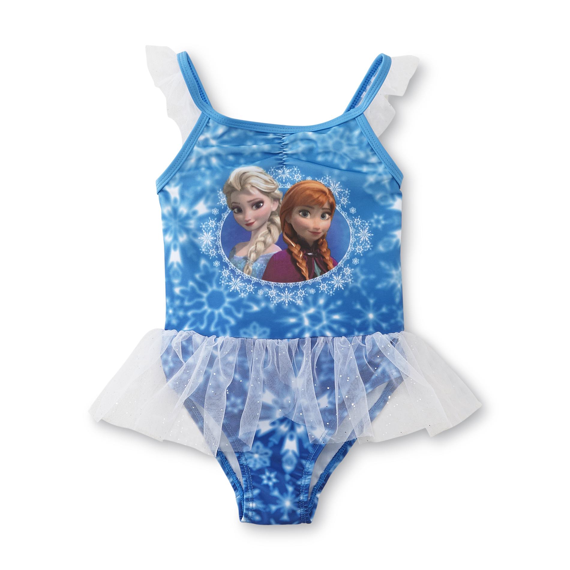 Disney Frozen Toddler Girl's One-Piece Swimsuit - Snowflakes