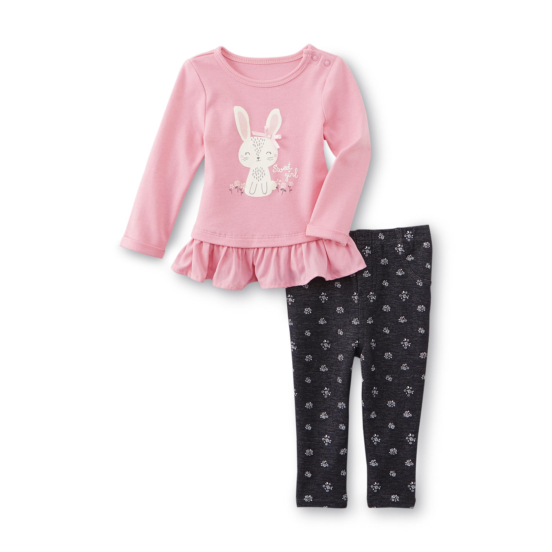 Little Wonders Newborn & Infant Girl's Top & Pants Set - Sweet Girl Bunny