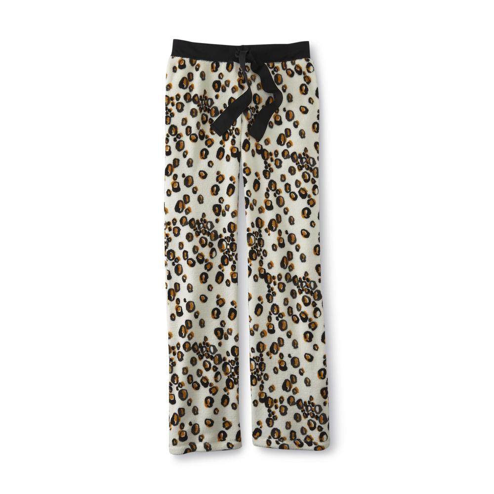 Joe Boxer Women's Plush Pajama Pants - Leopard Print