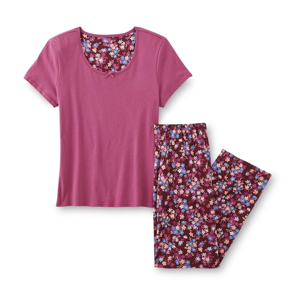 Laura Scott Women's Short-Sleeve Pajamas - Floral Print