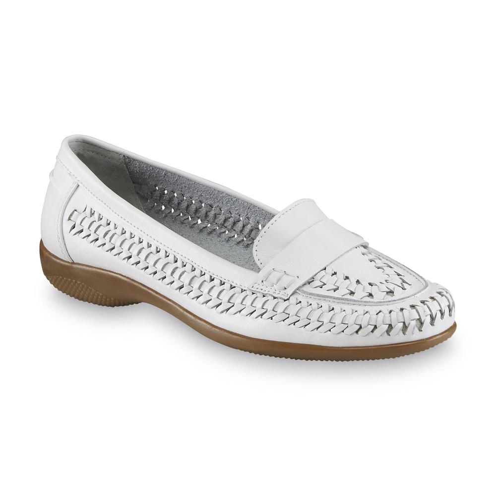 I Love Comfort Women's Leather Mabel White Loafer