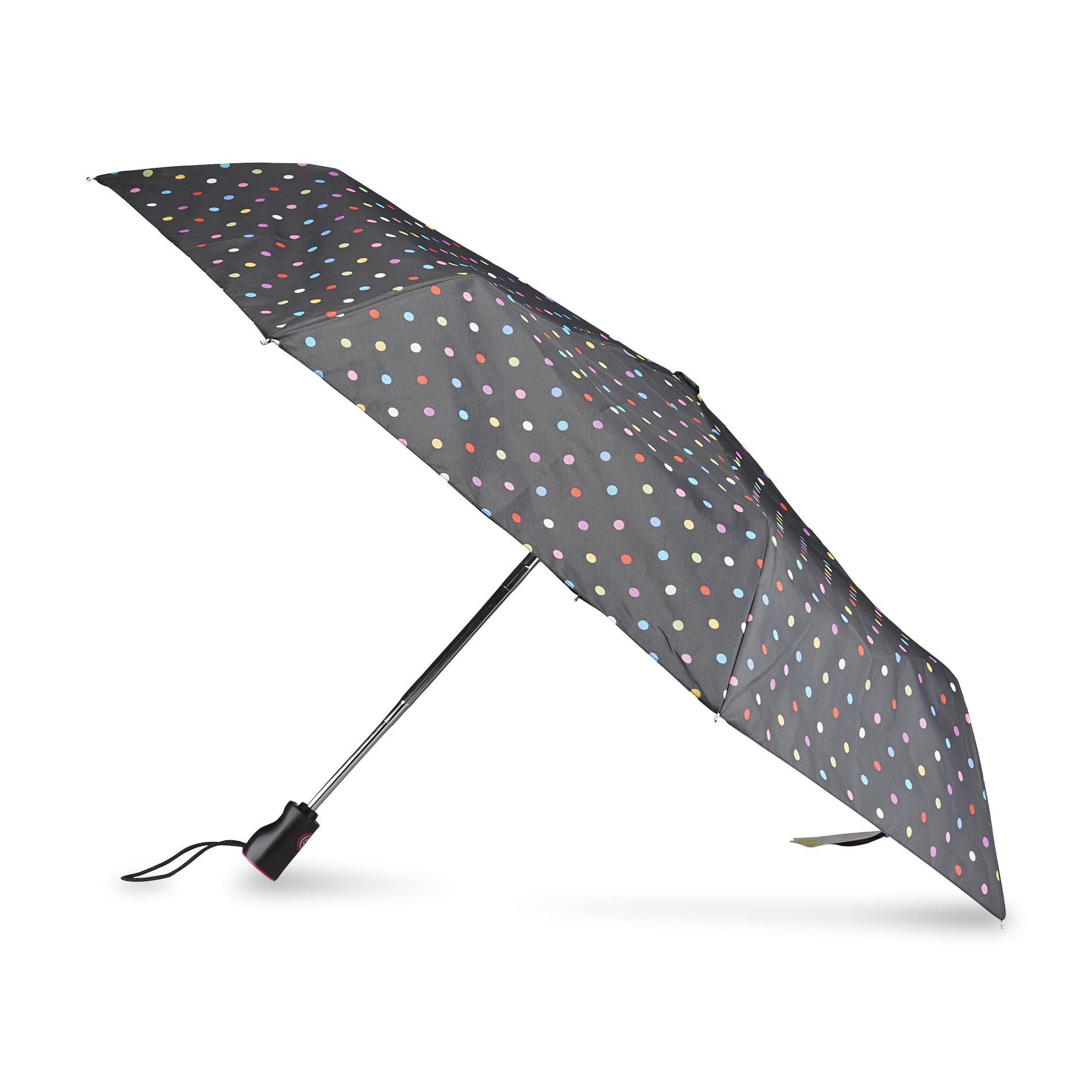 Totes Women's Mini Automatic Umbrella - Polka Dots Totes Women's Mini Automatic Umbrella - Polka Dots