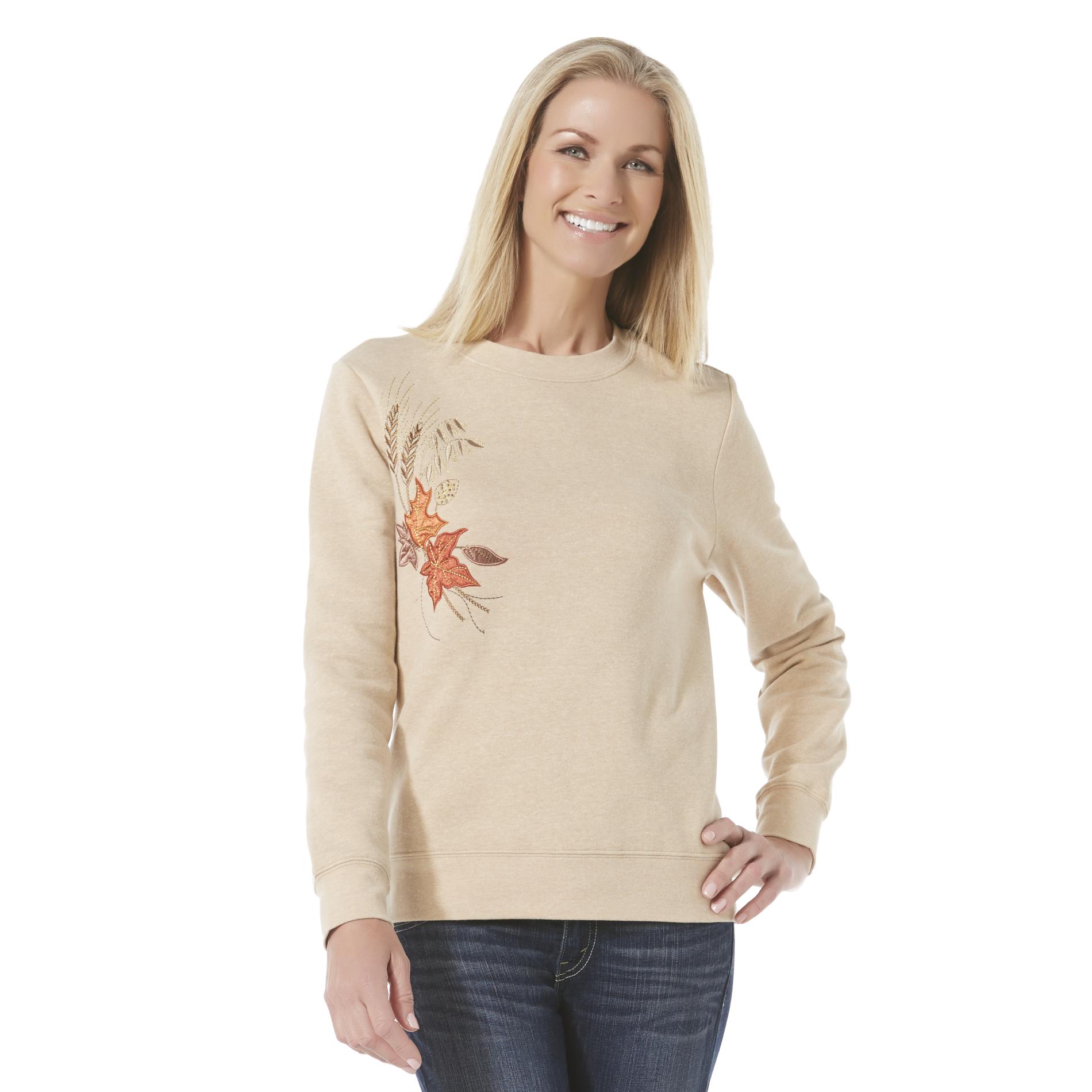 Holiday Editions Women's Fleece Sweatshirt - Leaves