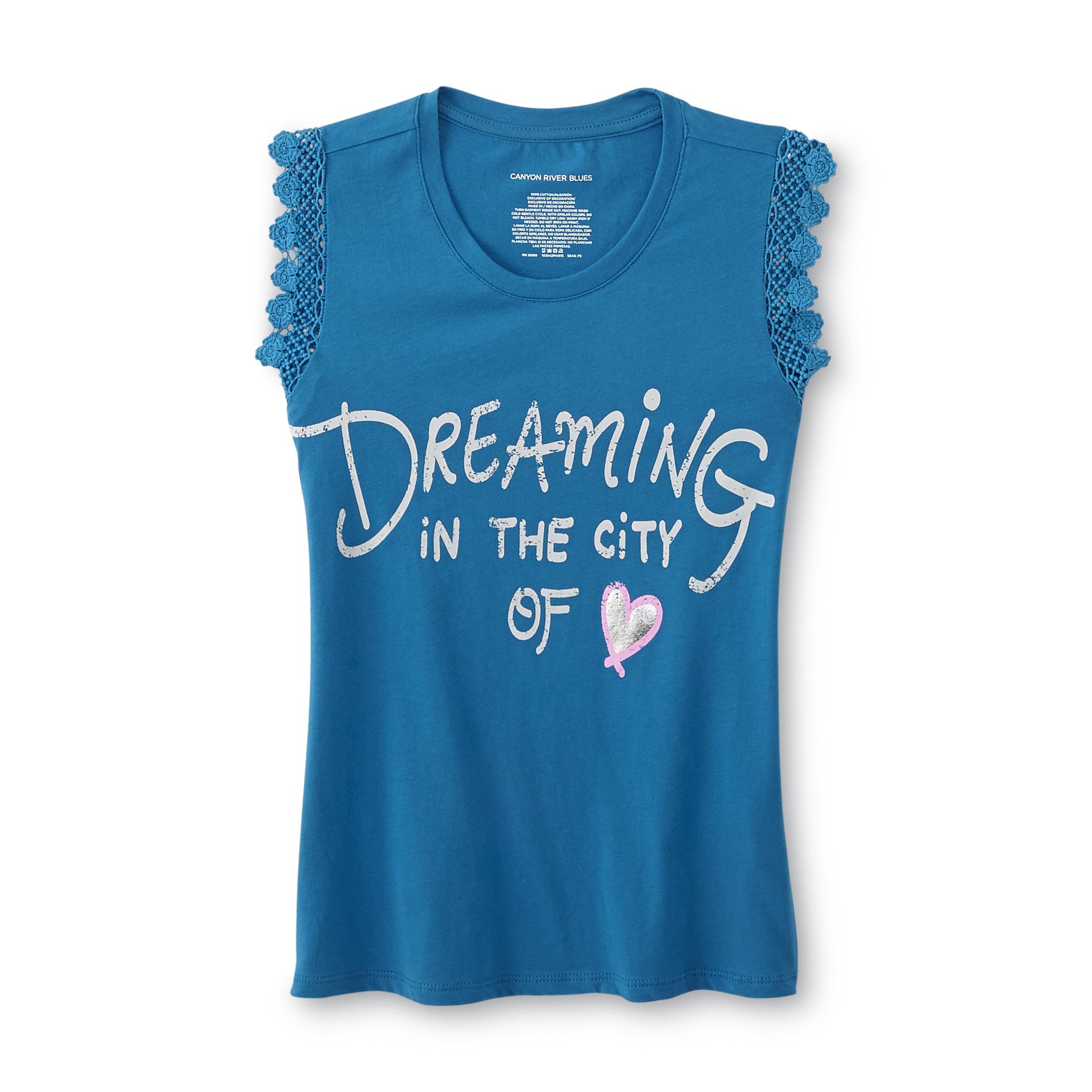 Canyon River Blues Girl's Sleeveless Graphic Shirt - Dreaming