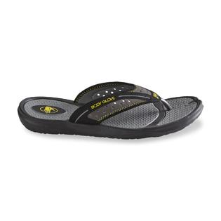 Body Glove Men's Kona Black/Yellow/Gray Flip-Flop Sandal