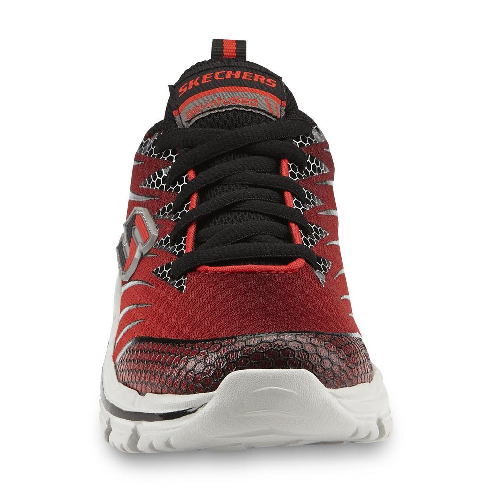 Skechers Boy's Nitrate Red/Black/Silver Sneaker