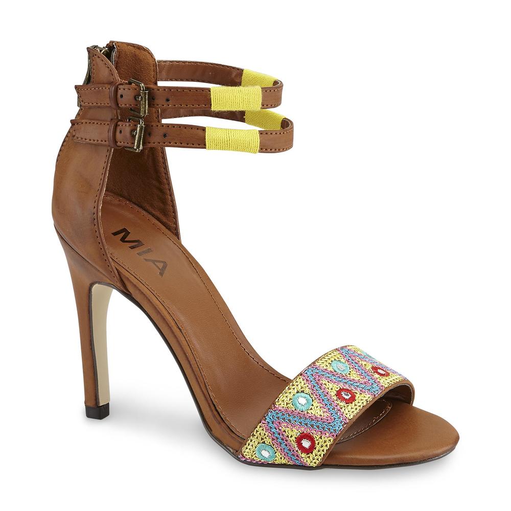 Mia Women's Rama Brown/Multicolor Stiletto Sandal