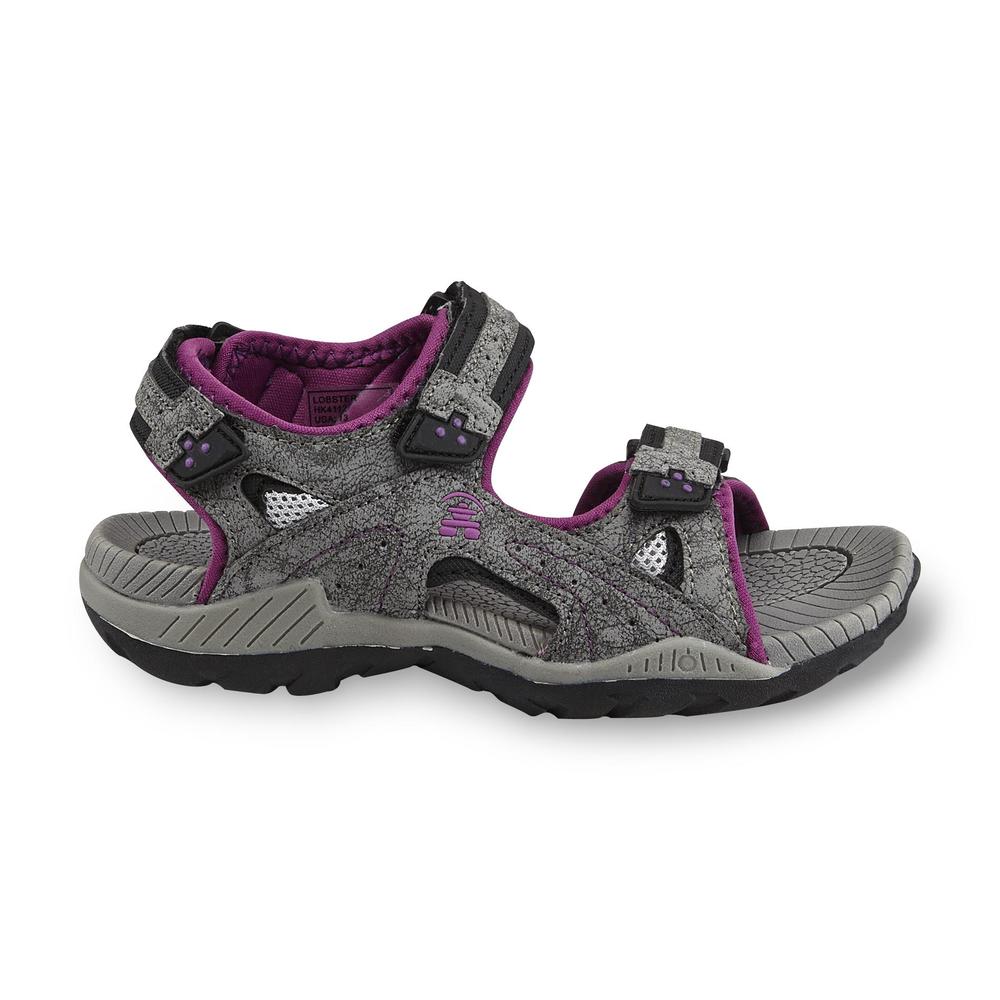 Kamik Girl's Lobster Gray/Purple Sport Sandal