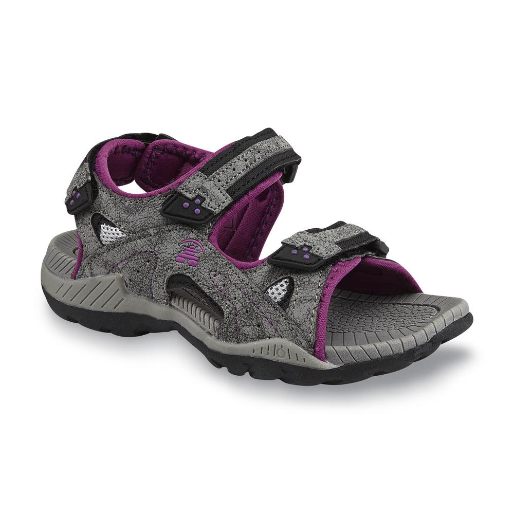 Kamik Girl's Lobster Gray/Purple Sport Sandal