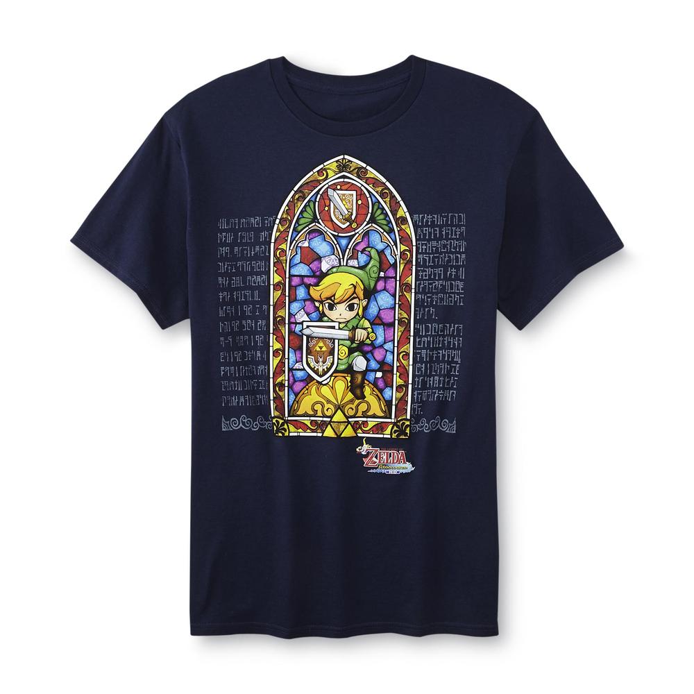 Nintendo The Legend Of Zelda Young Men's Graphic T-Shirt - Stained Glass