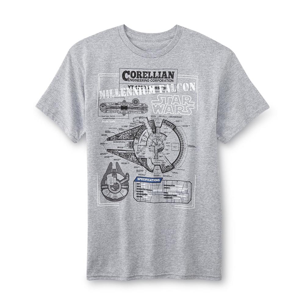 Star Wars Young Men's Graphic T-Shirt - Millennium Falcon