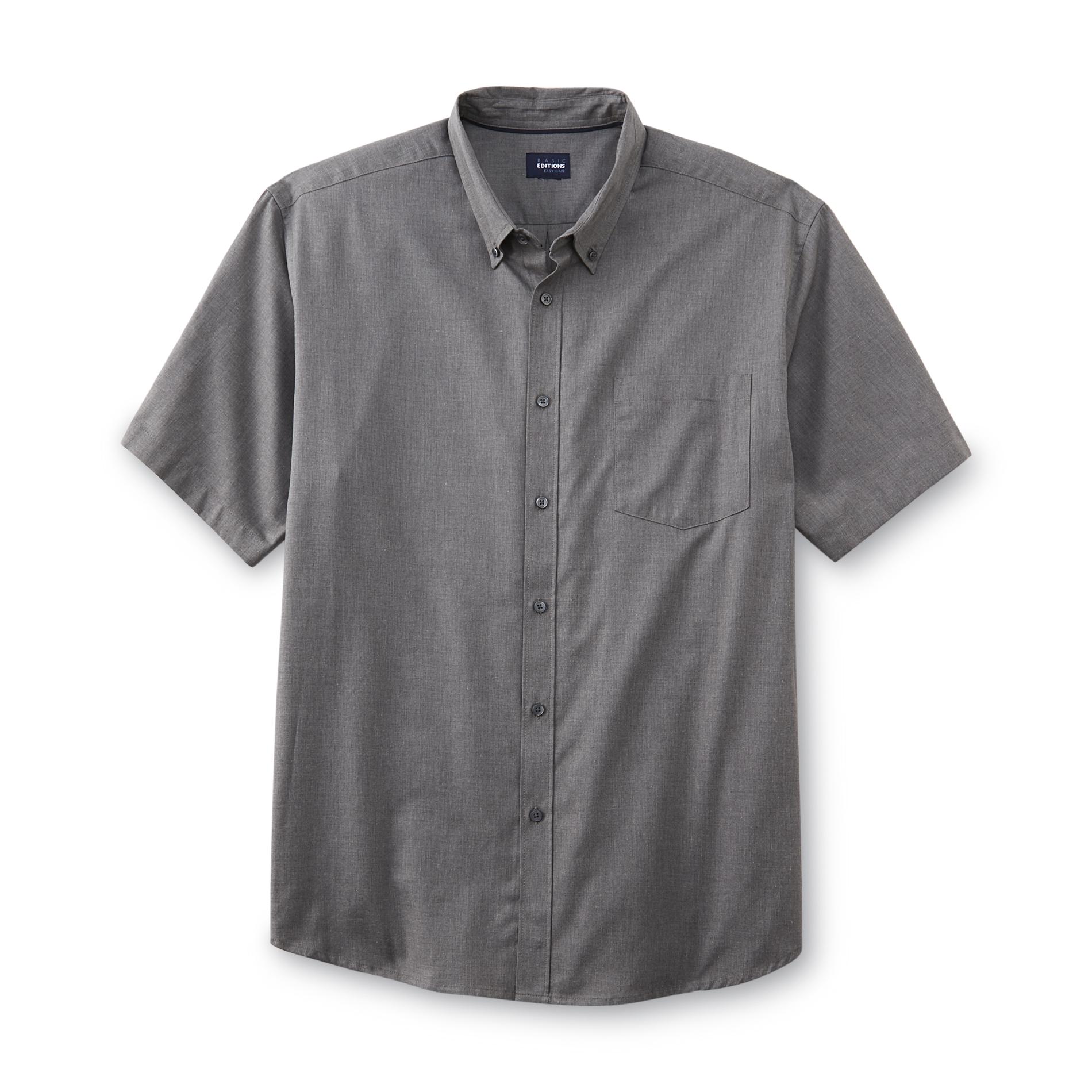 Basic Editions Men's Big & Tall Easy Care Short Sleeve Twill Shirt