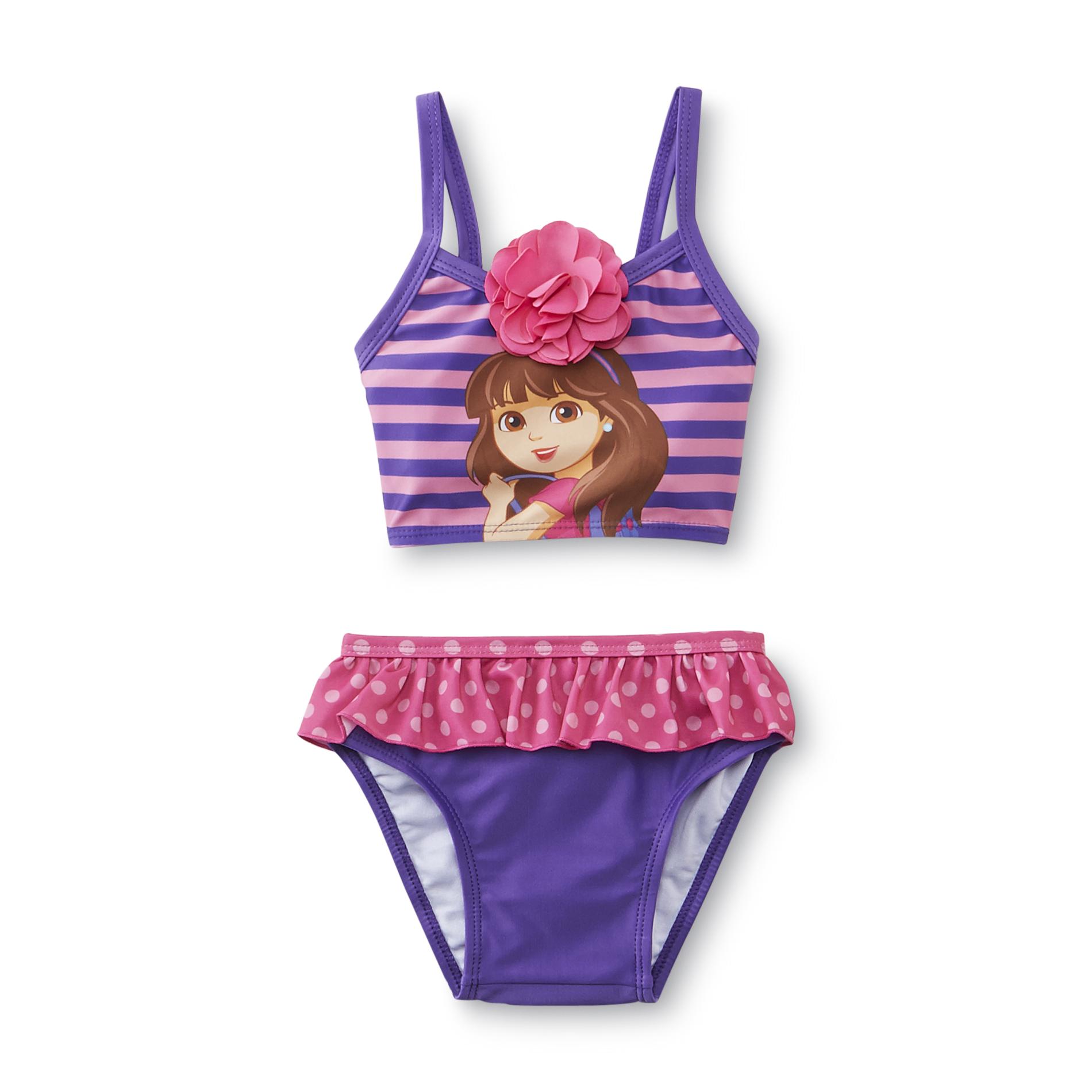 Nickelodeon Dora The Explorer Infant & Toddler Girl's Bikini Top & Bottoms
