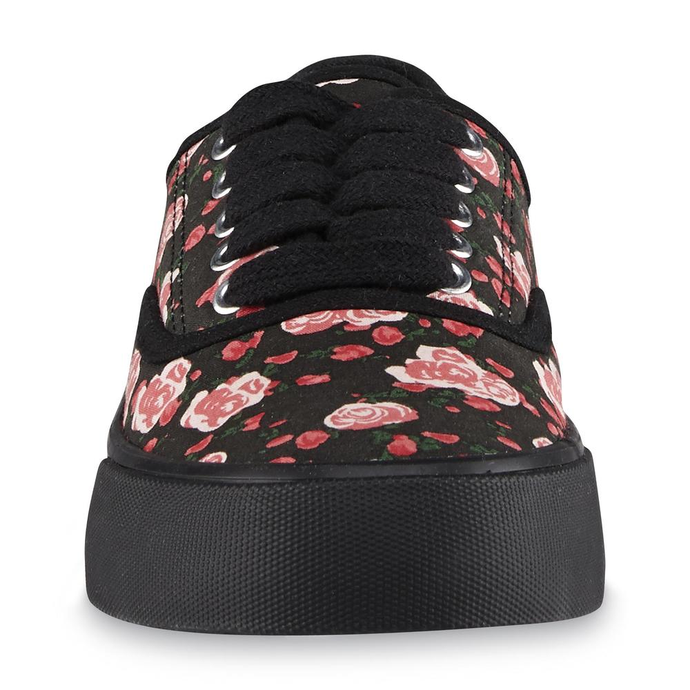 Bongo Women's Charley Black/Pink/Floral Fashion Sneaker