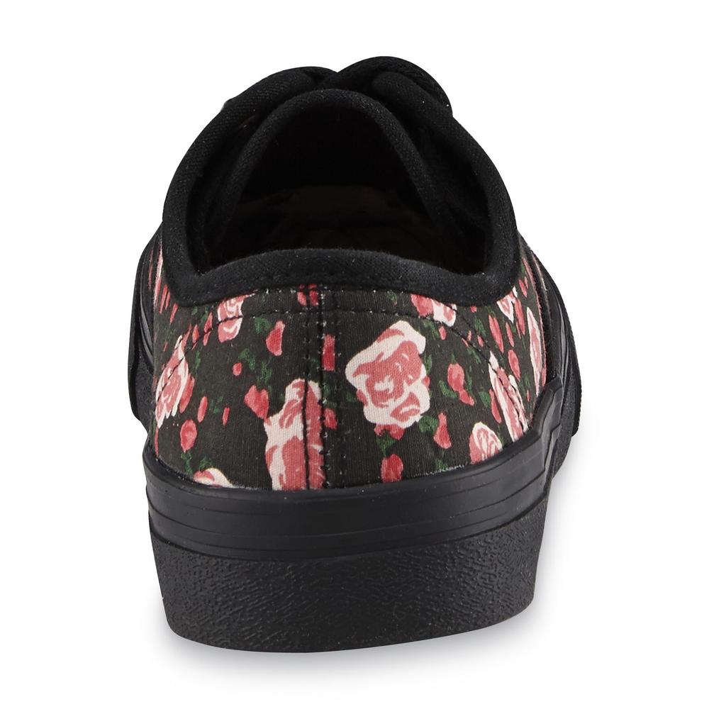 Bongo Women's Charley Black/Pink/Floral Fashion Sneaker