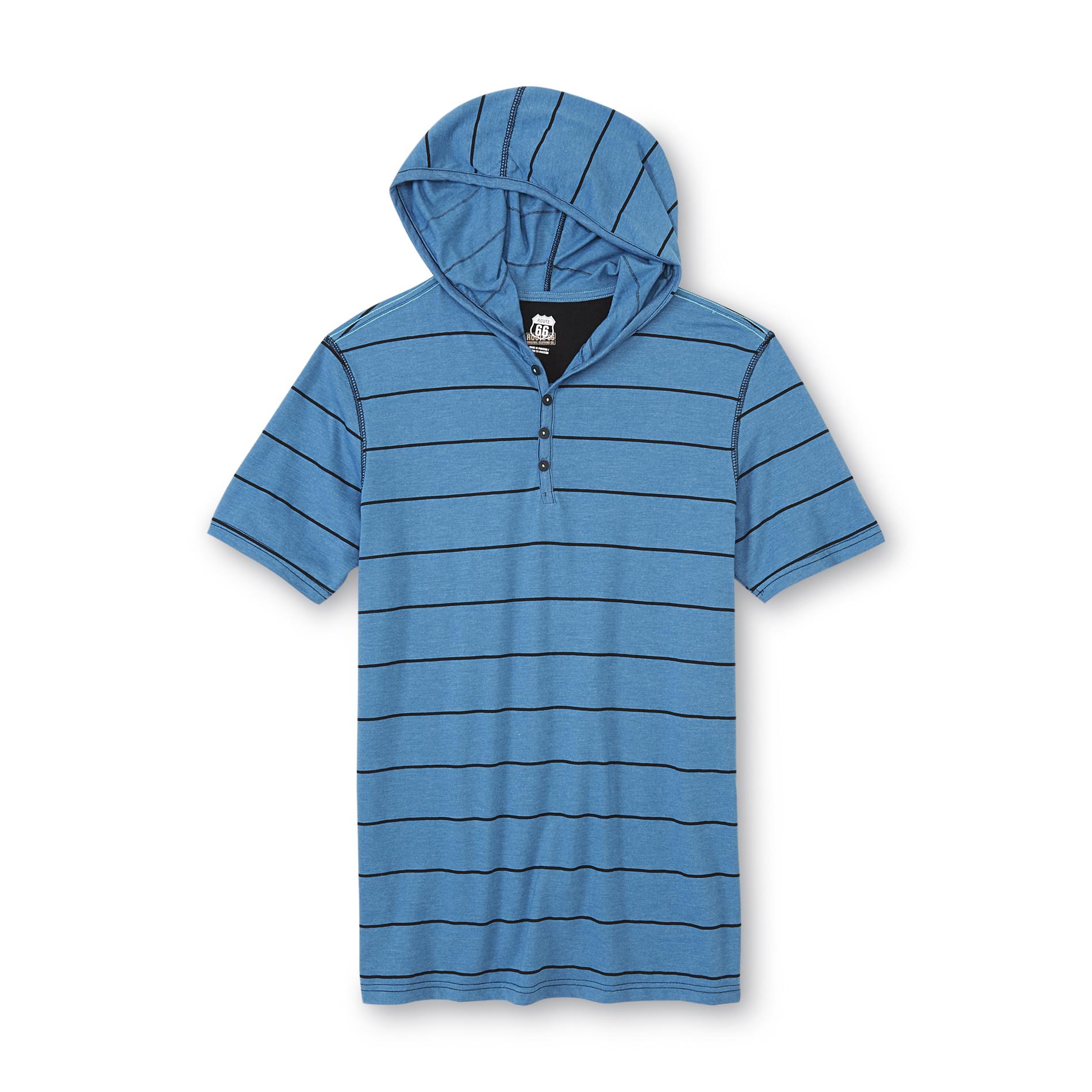 Route 66 Men's Hooded T-Shirt - Striped