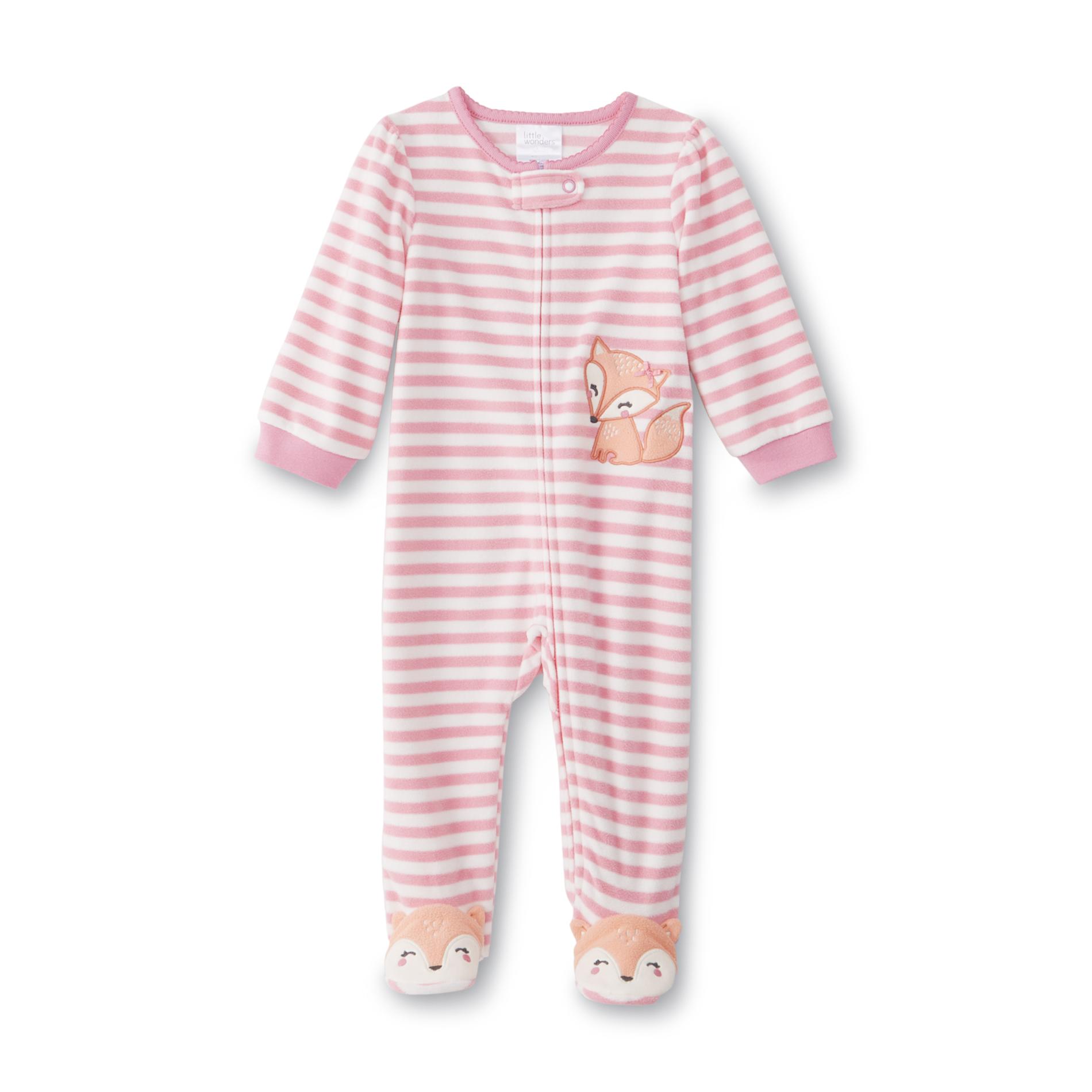 Little Wonders Infant Girl's Fleece Sleeper Pajamas - Fox