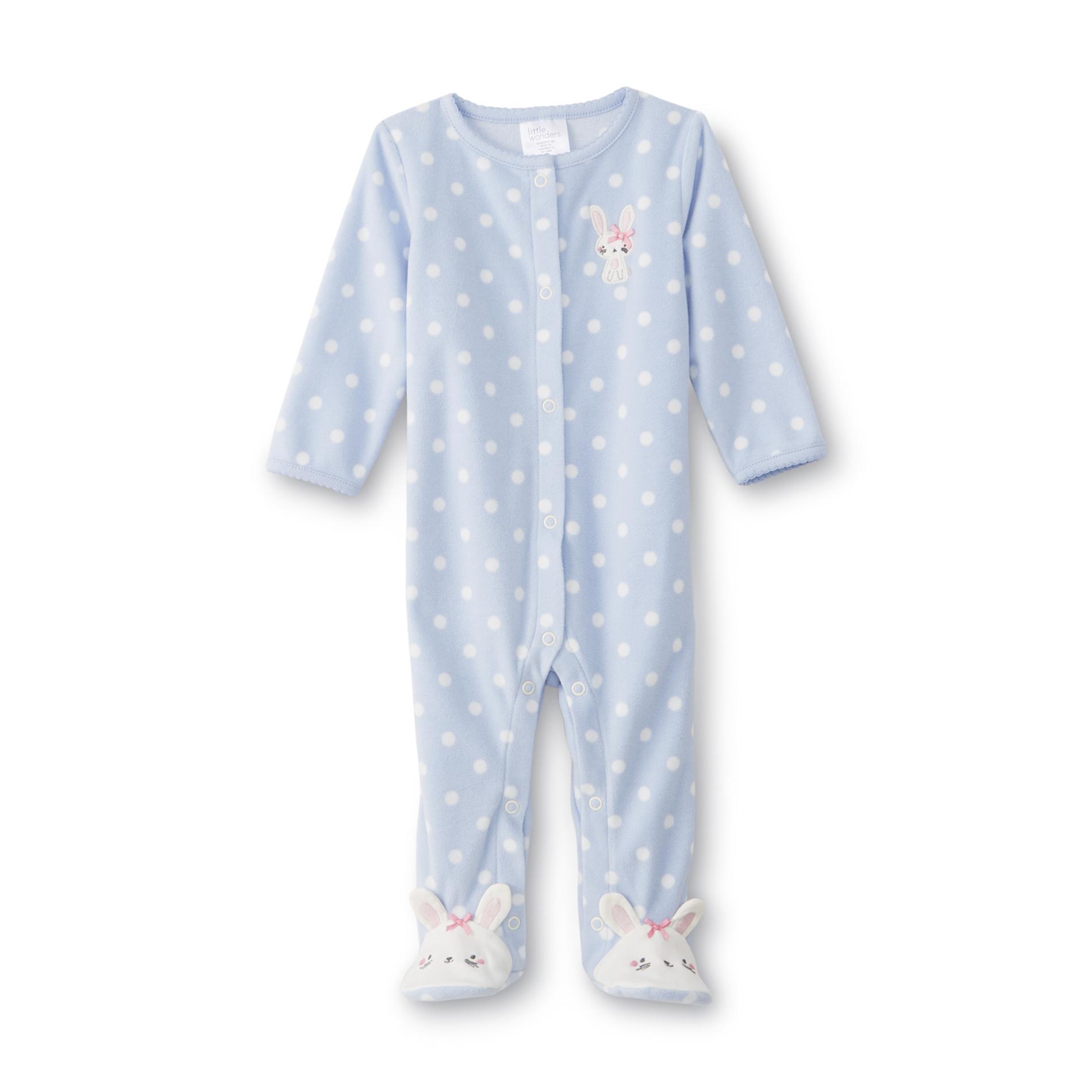 Little Wonders Infant Girl's Fleece Sleeper Pajamas - Bunny