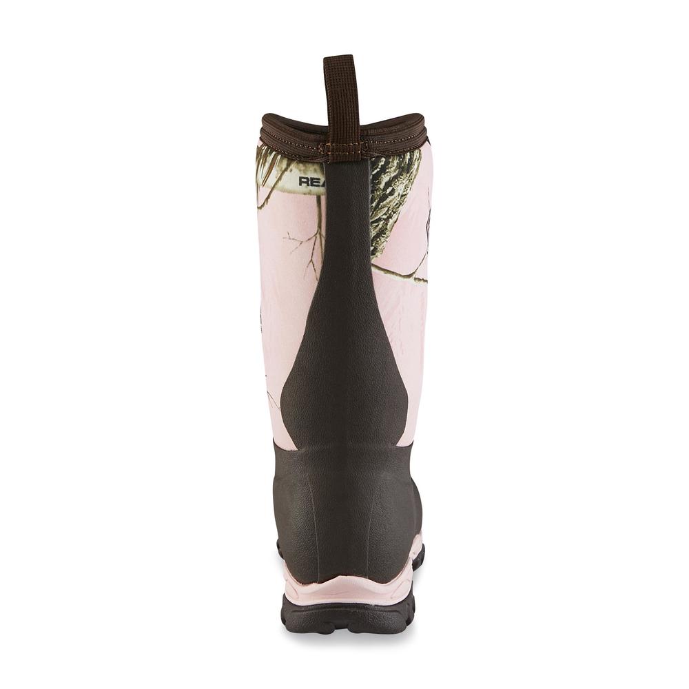 The Original Muck Boot Company Girl's Rugged Pink Camouflage Waterproof Calf-High Weather Boot
