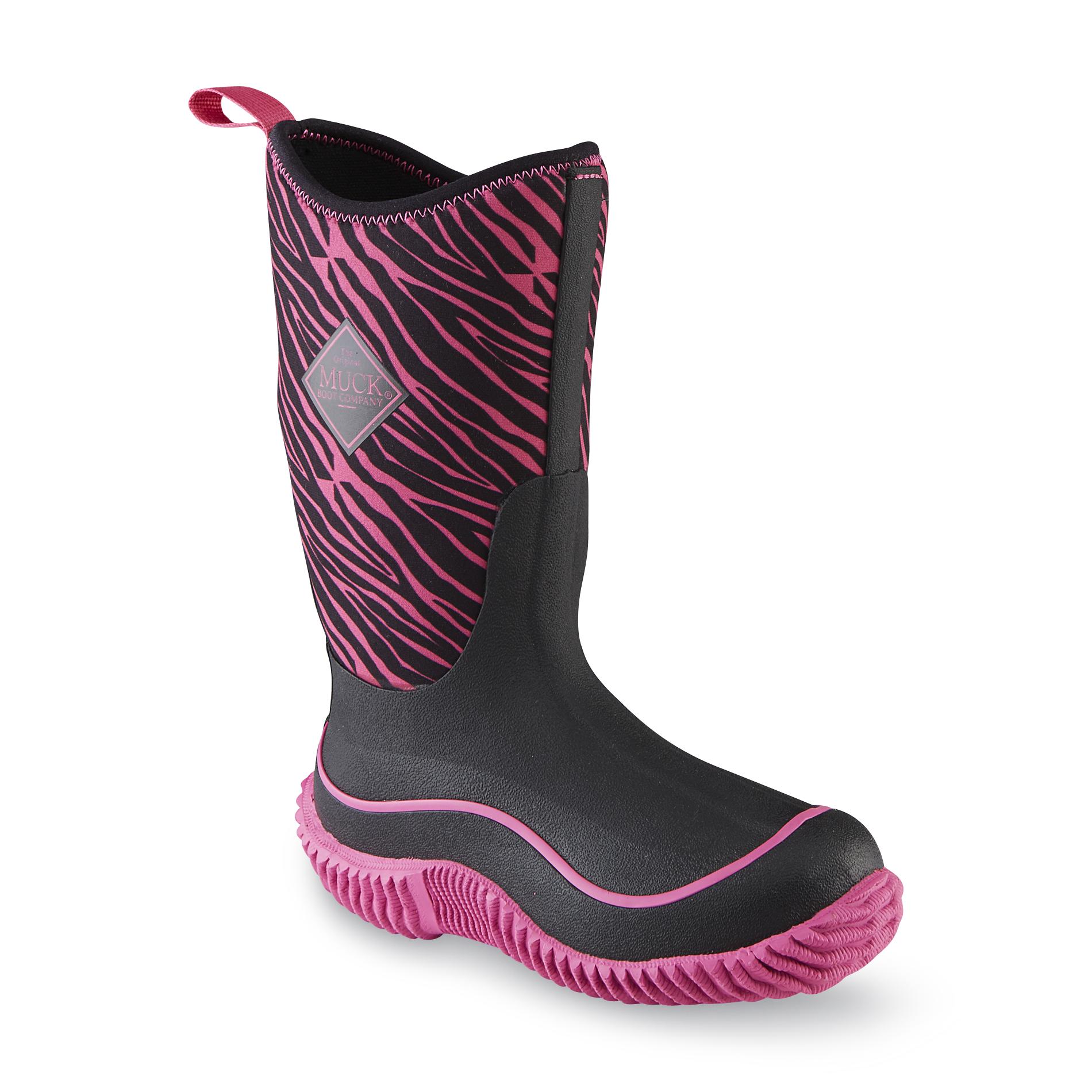 The Original Muck Boot Company Toddler Girl's Hale Pink/Black Waterproof Calf-High Weather Boot