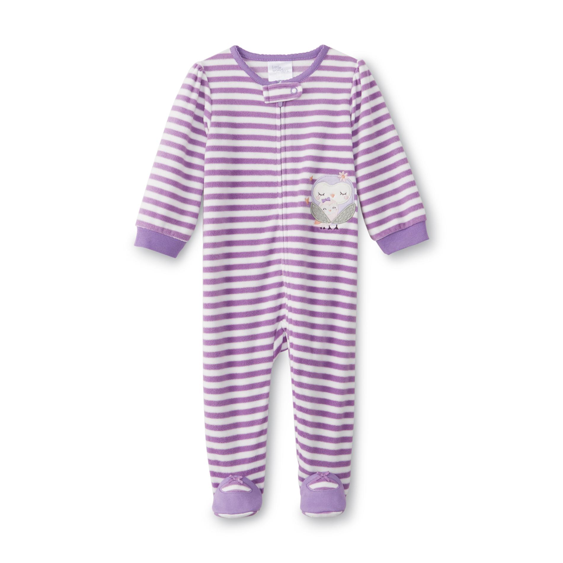 Little Wonders Infant Girl's Fleece Sleeper Pajamas - Owl