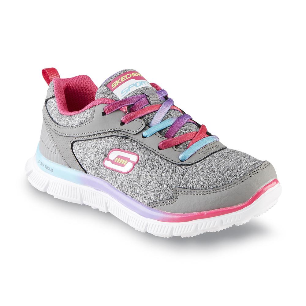 Skechers Girl's Flawless Gray/Multicolor Athletic Shoe