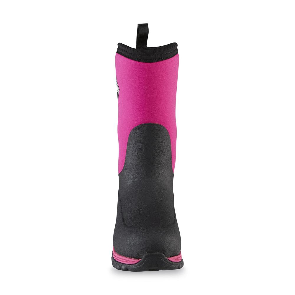 The Original Muck Boot Company Girl's Rugged Pink/Black Waterproof Calf-High Weather Boot