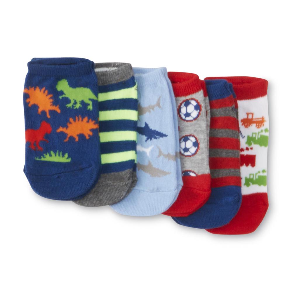 WonderKids Infant & Toddler Boy's 6-Pairs Low Cut Socks - Striped