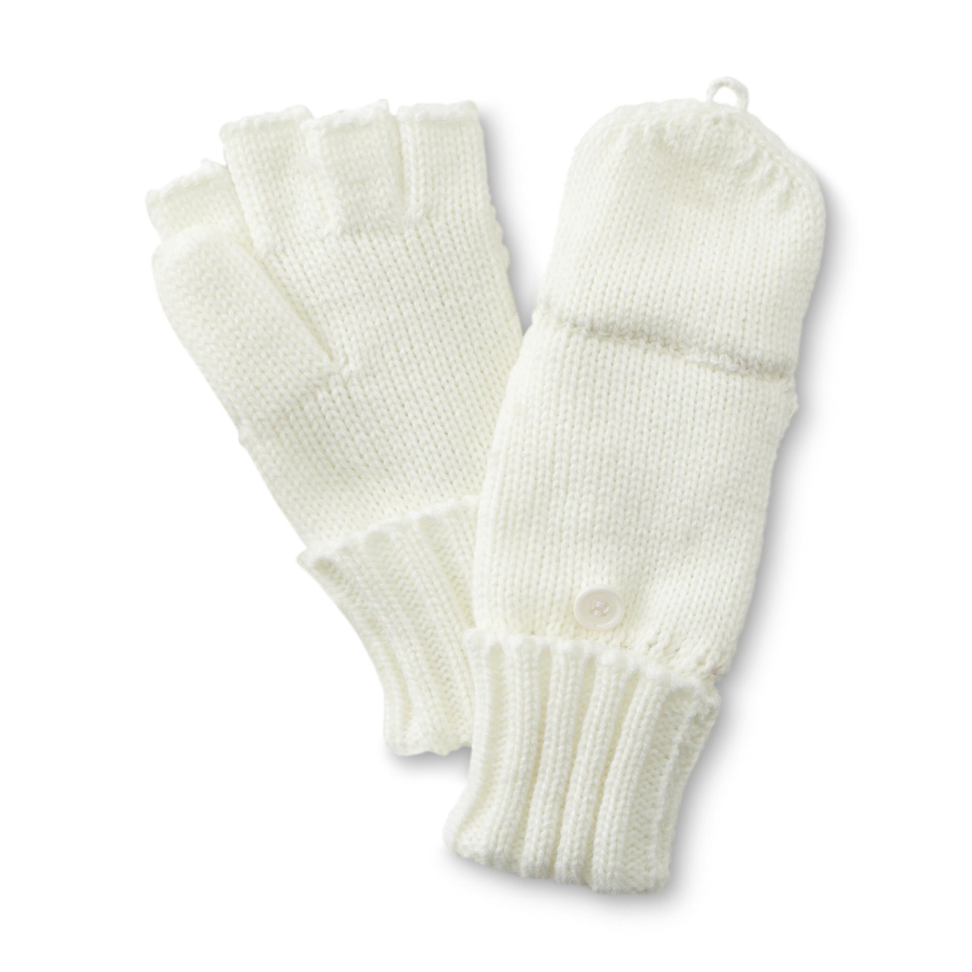 Joe Boxer Women's Convertible Fingerless Knit Gloves