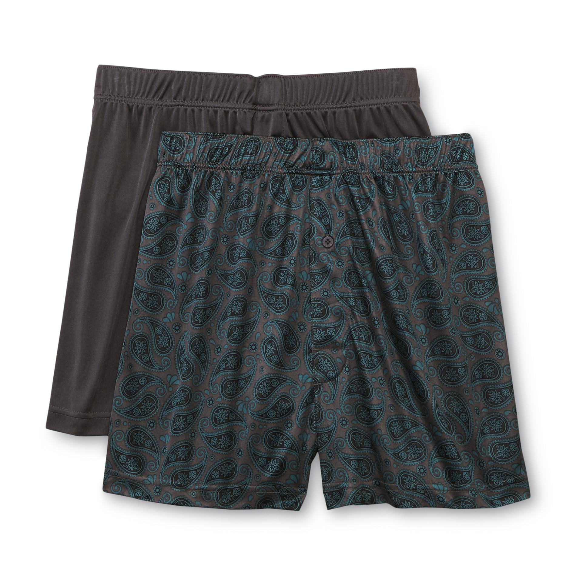 Joe Boxer Men's 2-Pack Tricot Knit Boxer Shorts