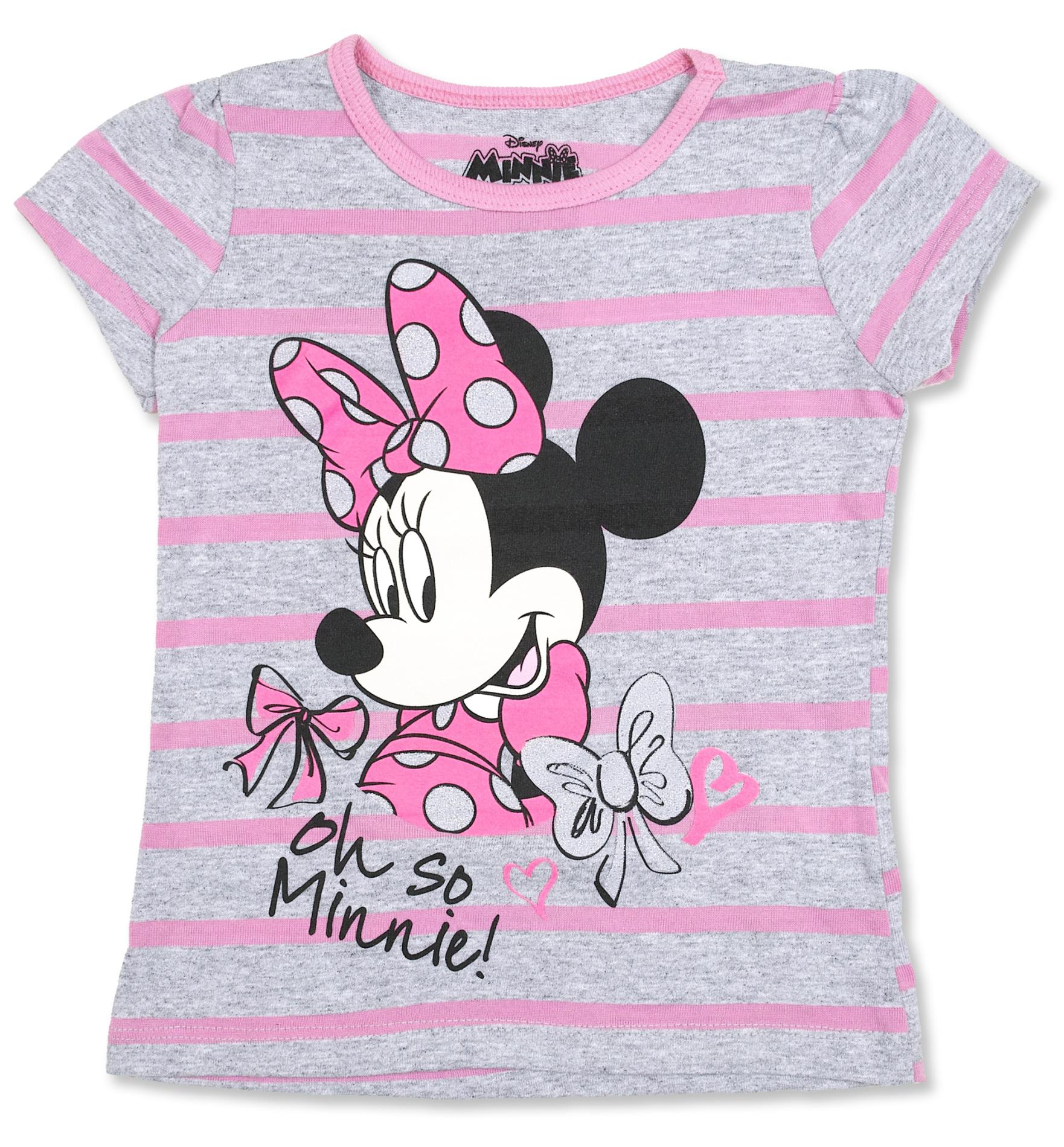 Disney Minnie Mouse Toddler Girl's T-Shirt - Striped