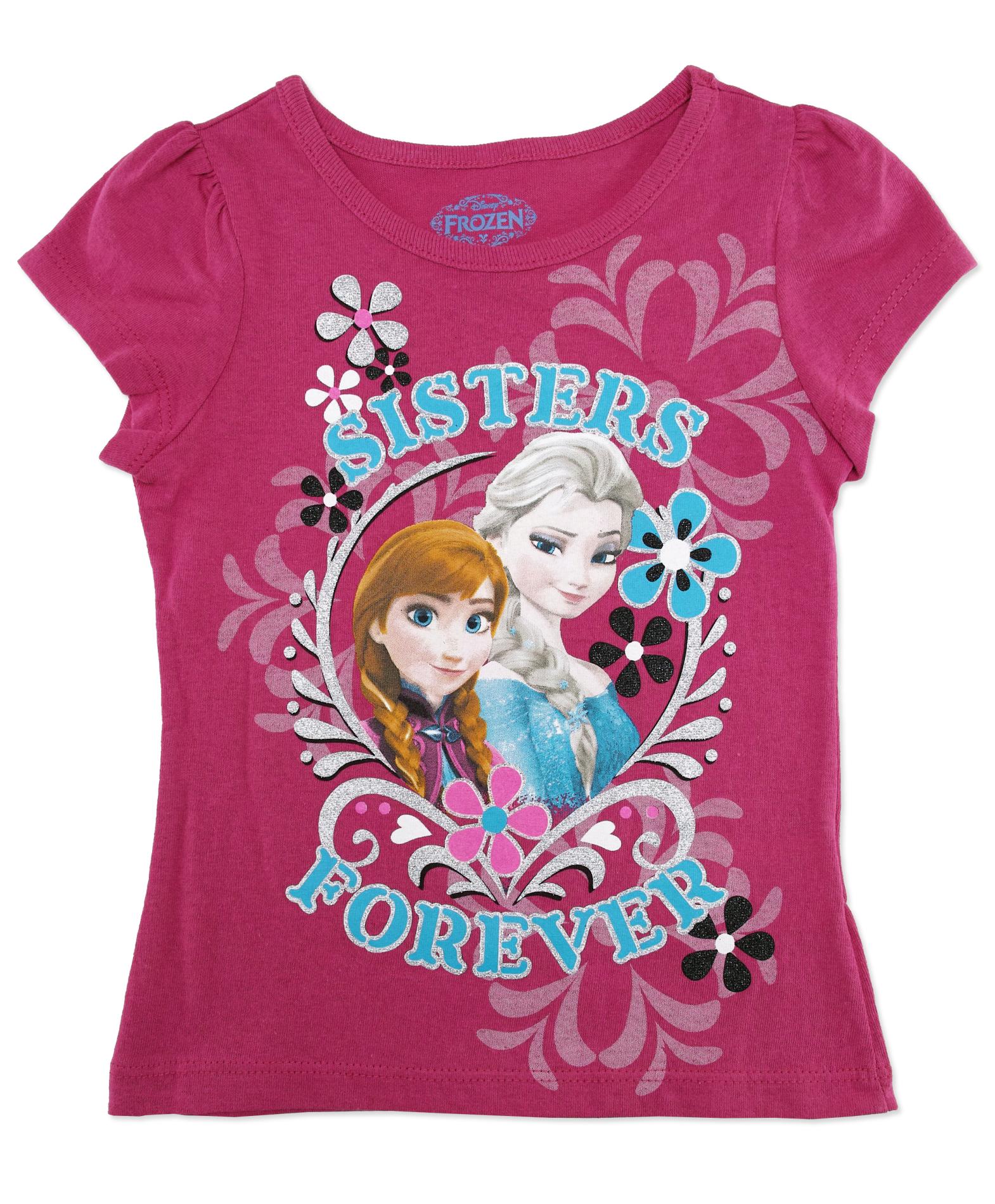 Disney Frozen Toddler Girl's T-Shirt - Elsa & Anna