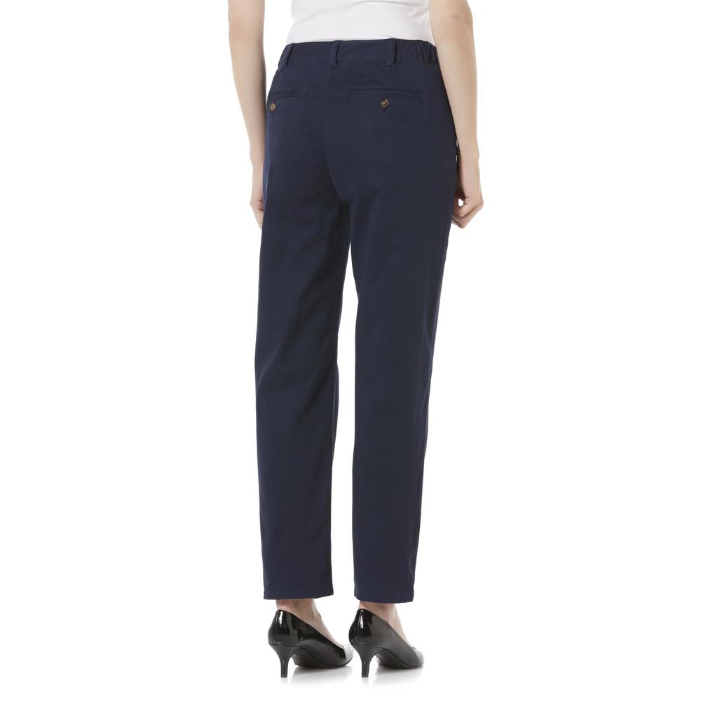Basic Editions Women's Casual Twill Pants