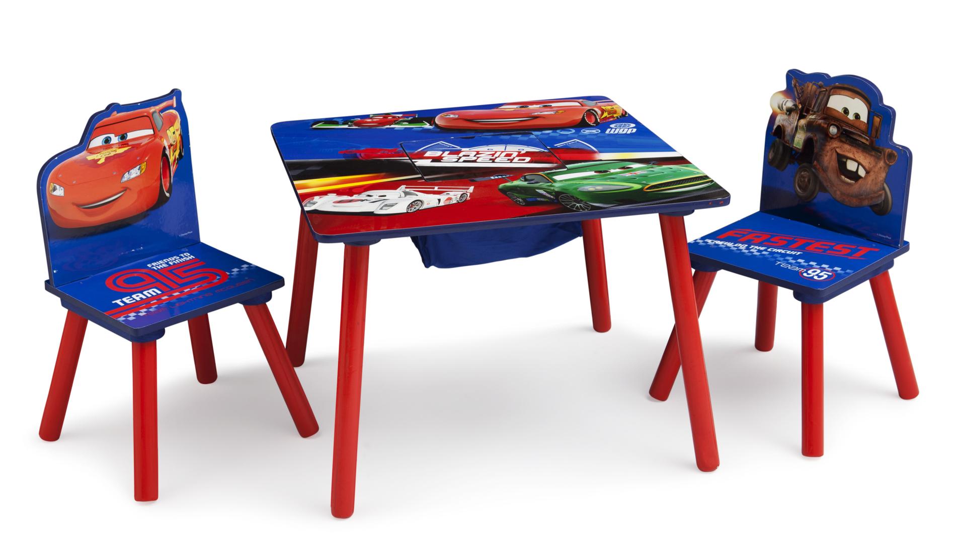 Disney Cars Table & 2 Chairs Lightning McQueen Baby Toddler Furniture Toddler Tables