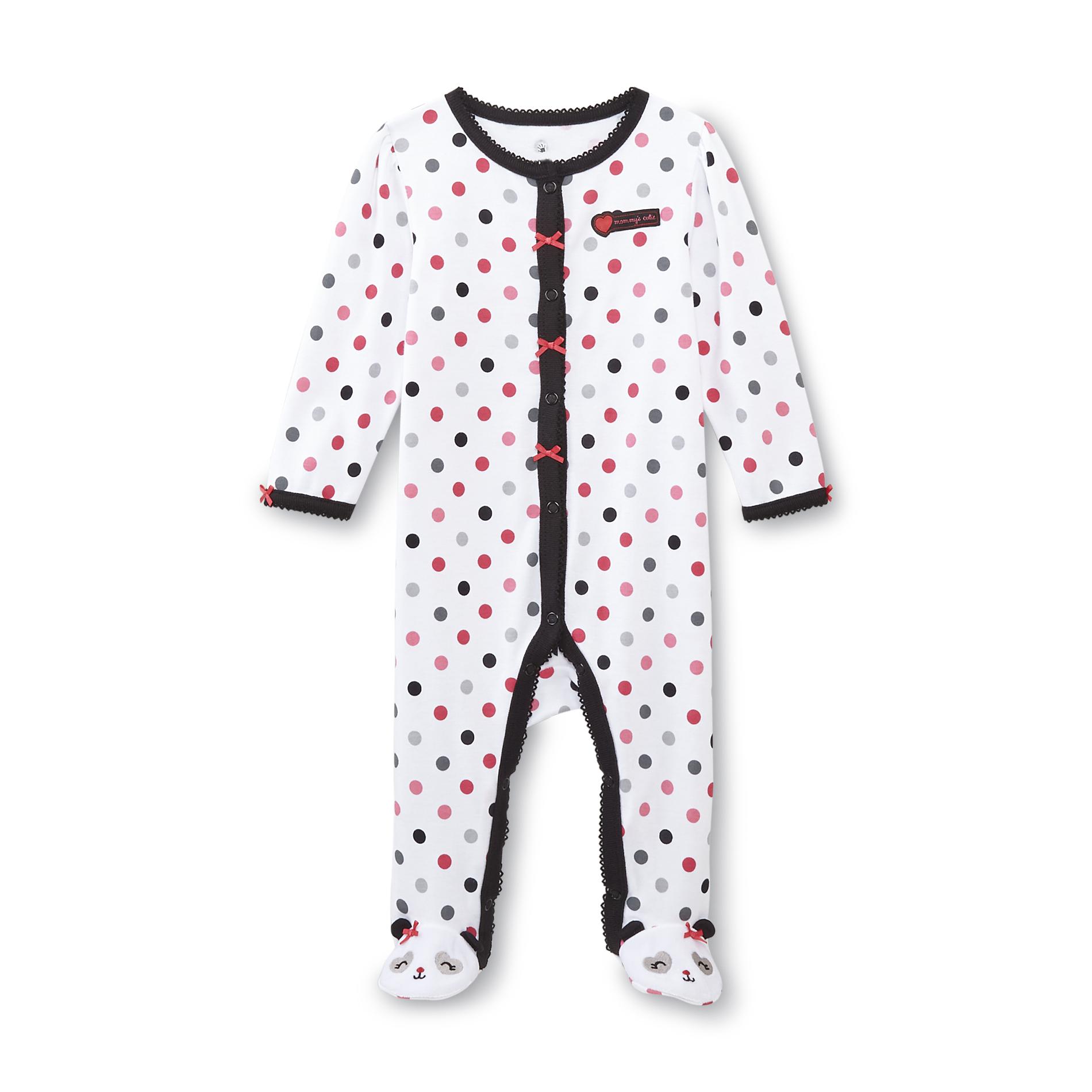 Small Wonders Newborn Girl's Snap-Front Sleeper Pajamas - Mommy's Cutie