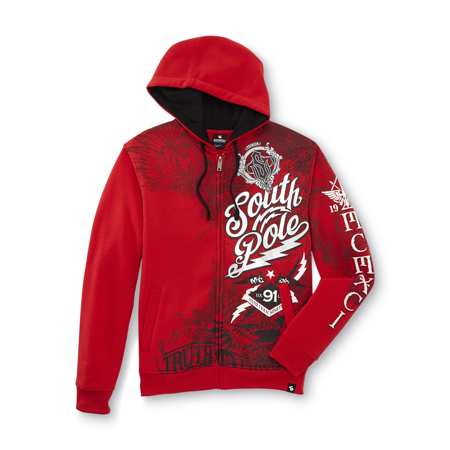 Southpole Young Men's Graphic Hoodie Jacket - Truth & Liberty