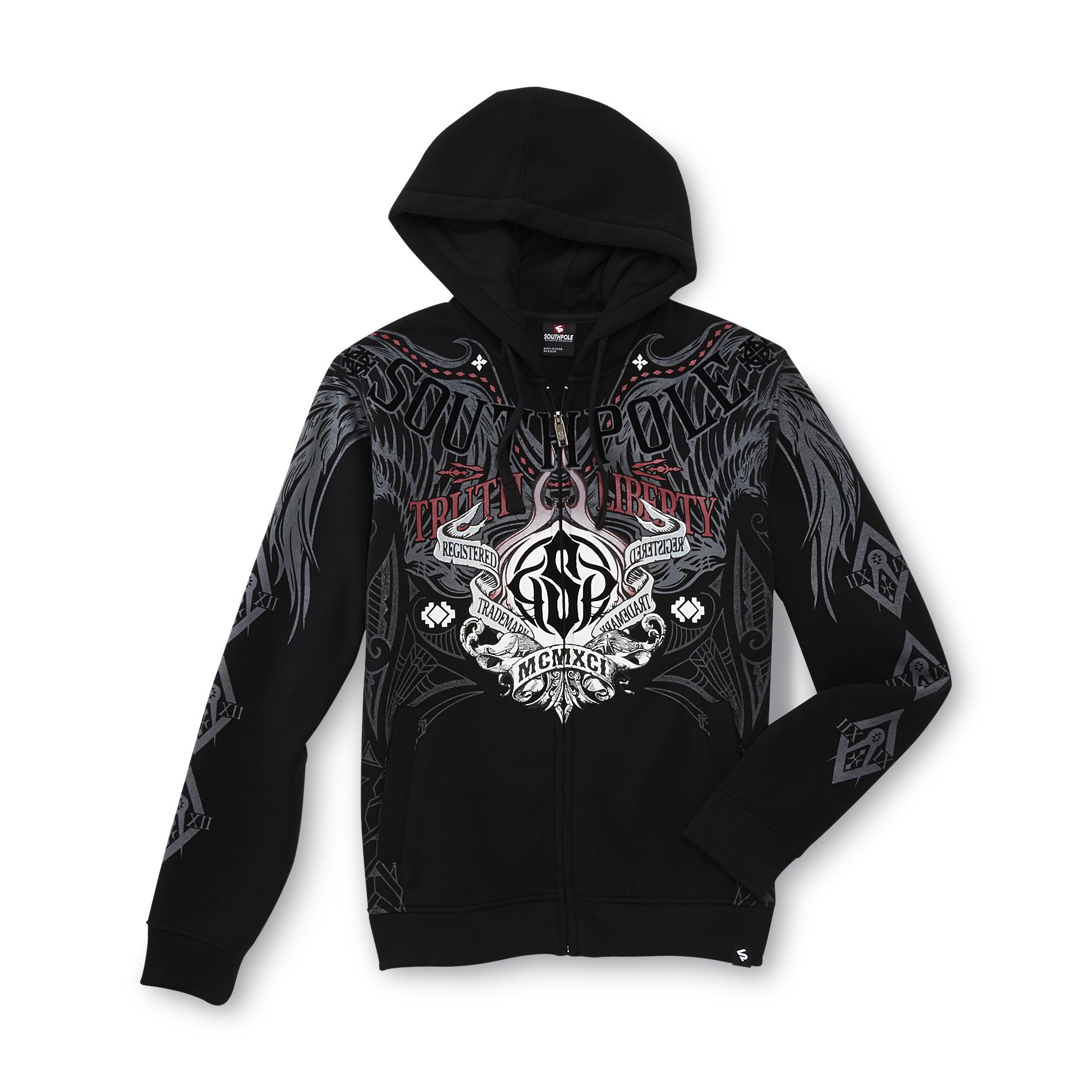 Southpole Young Men's Graphic Hoodie Jacket - Truth & Liberty