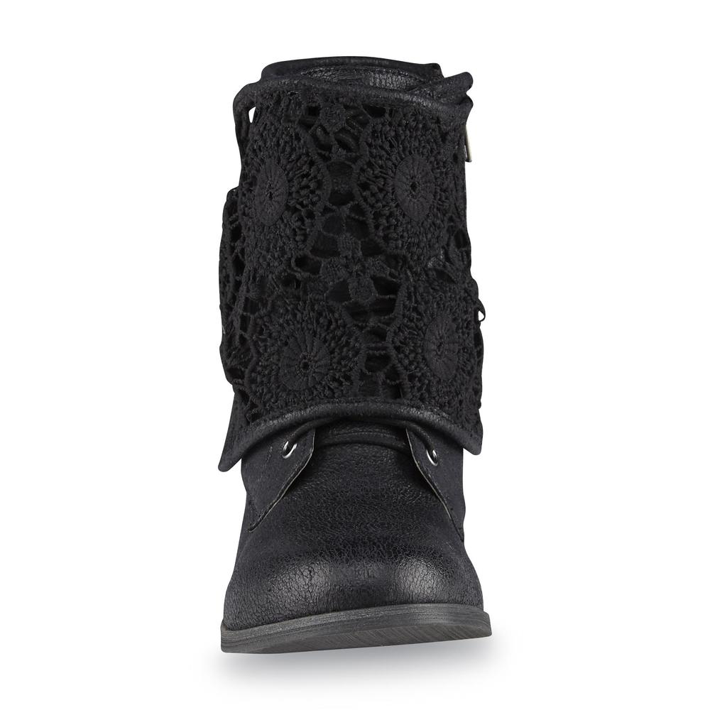 Not Rated Women's Crunchiness Black Bootie