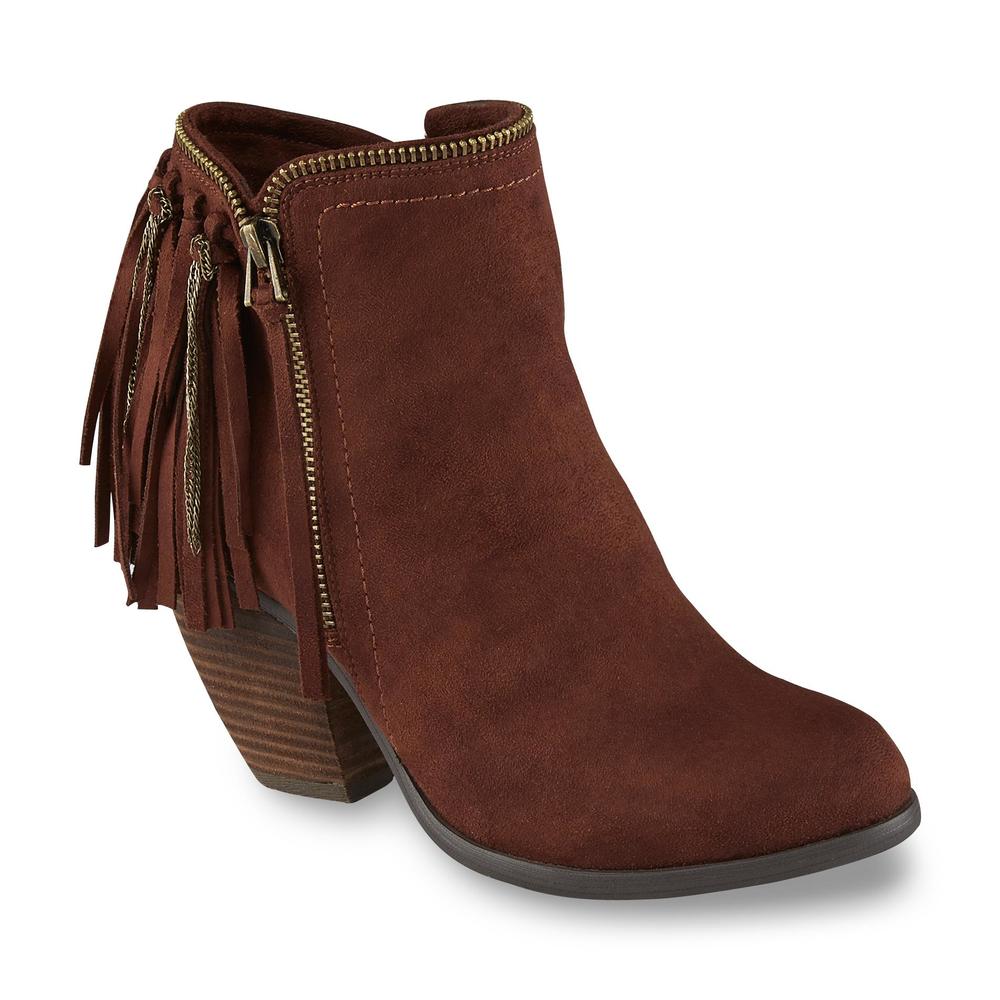 Not Rated Women's Flippin' Fringe Brown Mid-Calf Fashion Boot