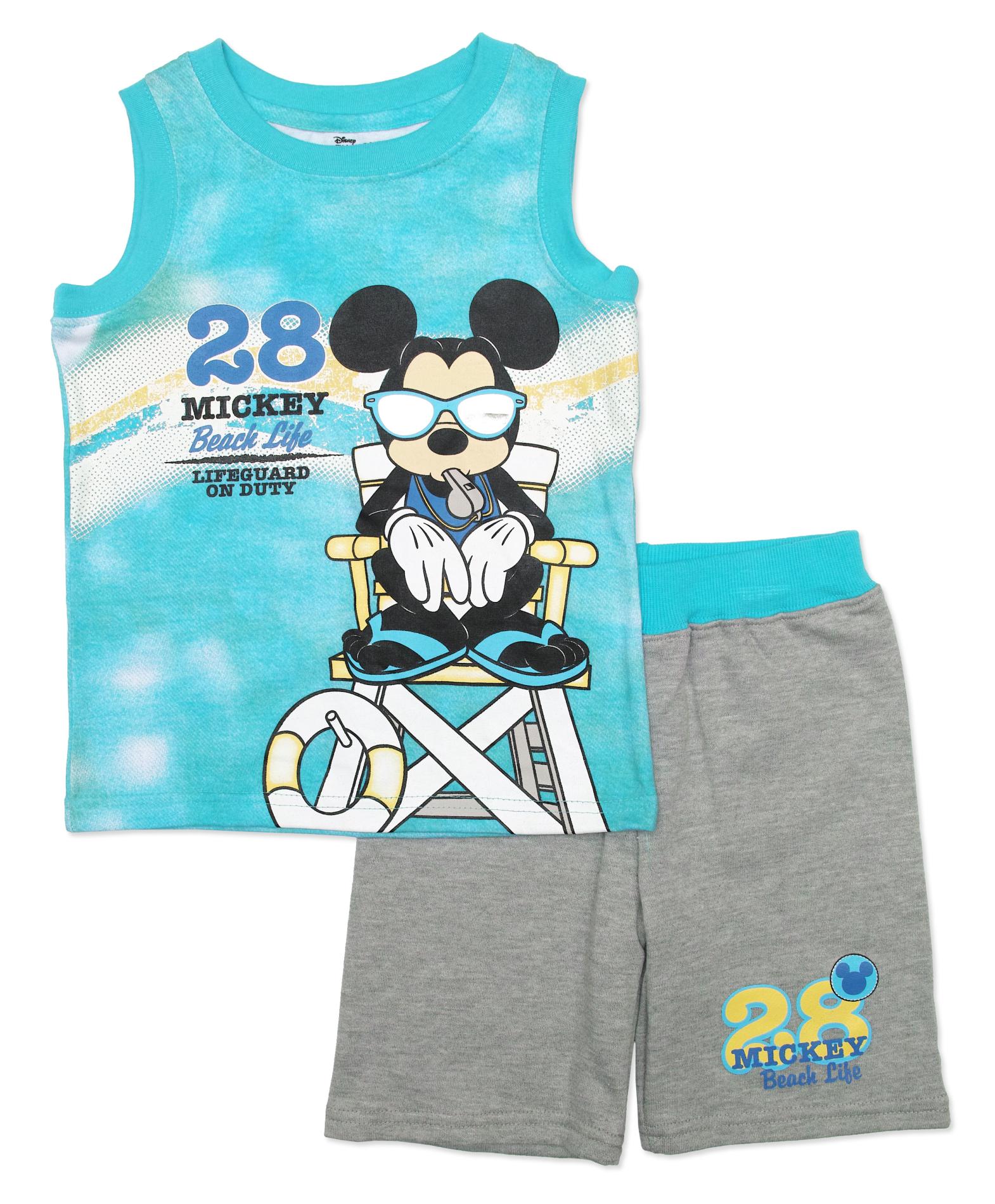 Disney Mickey Mouse Toddler Boy's Tank Top & Shorts