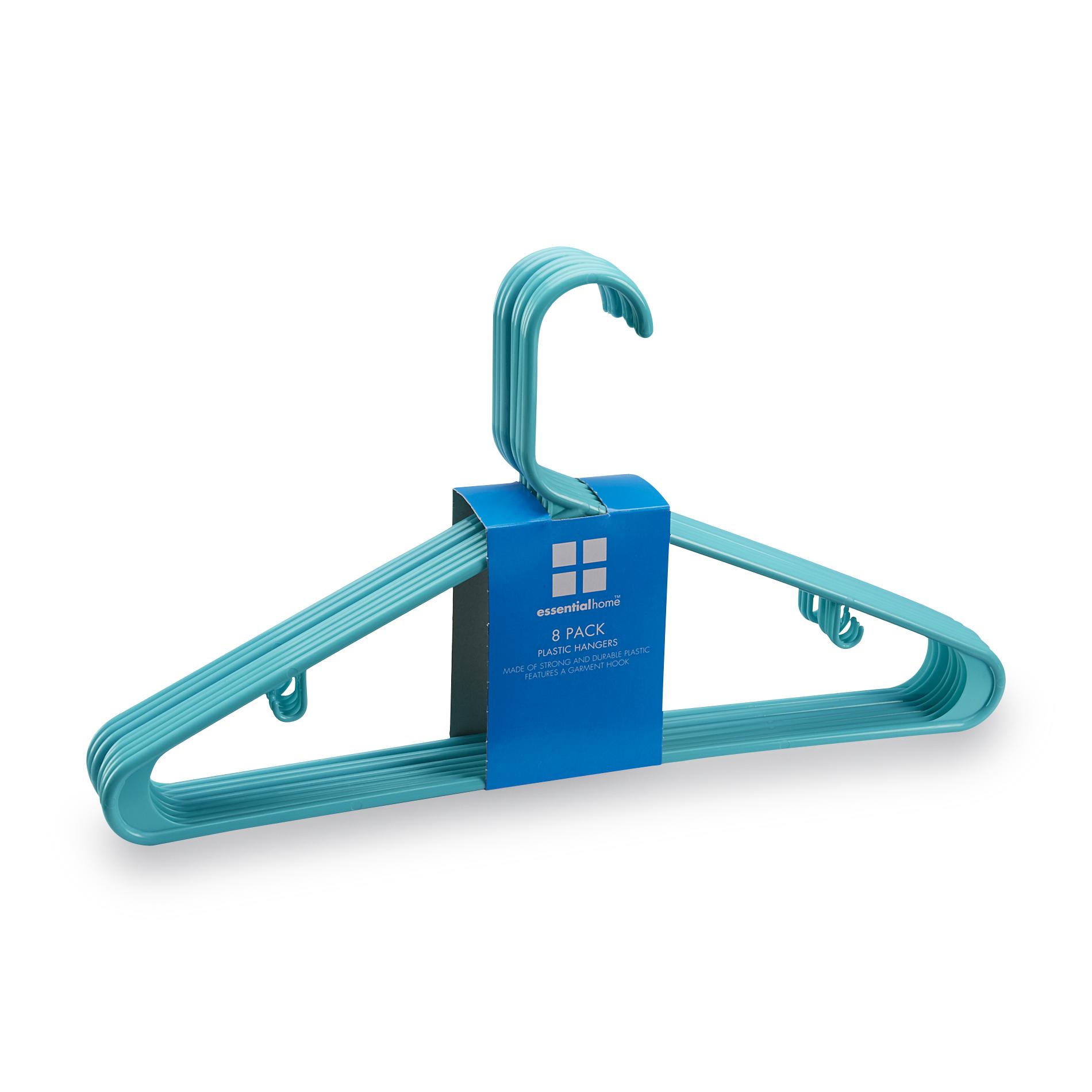 Essential Home 8-Pack Colored Plastic Hangers