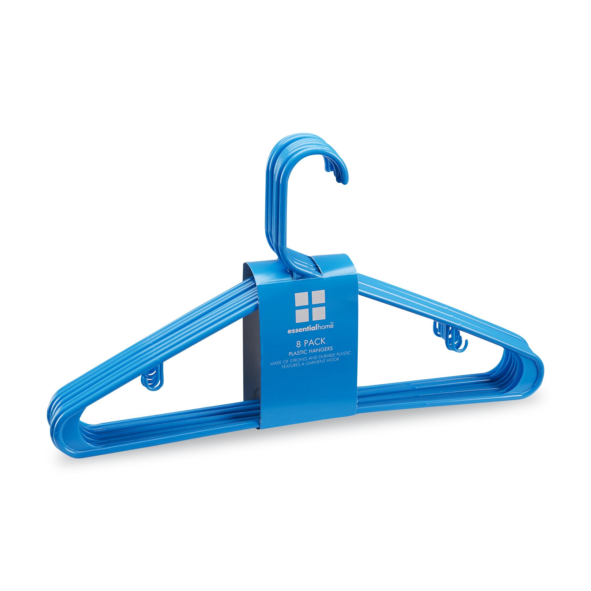 Essential Home 8Pack Colored Plastic Hangers Shop Your Way Online
