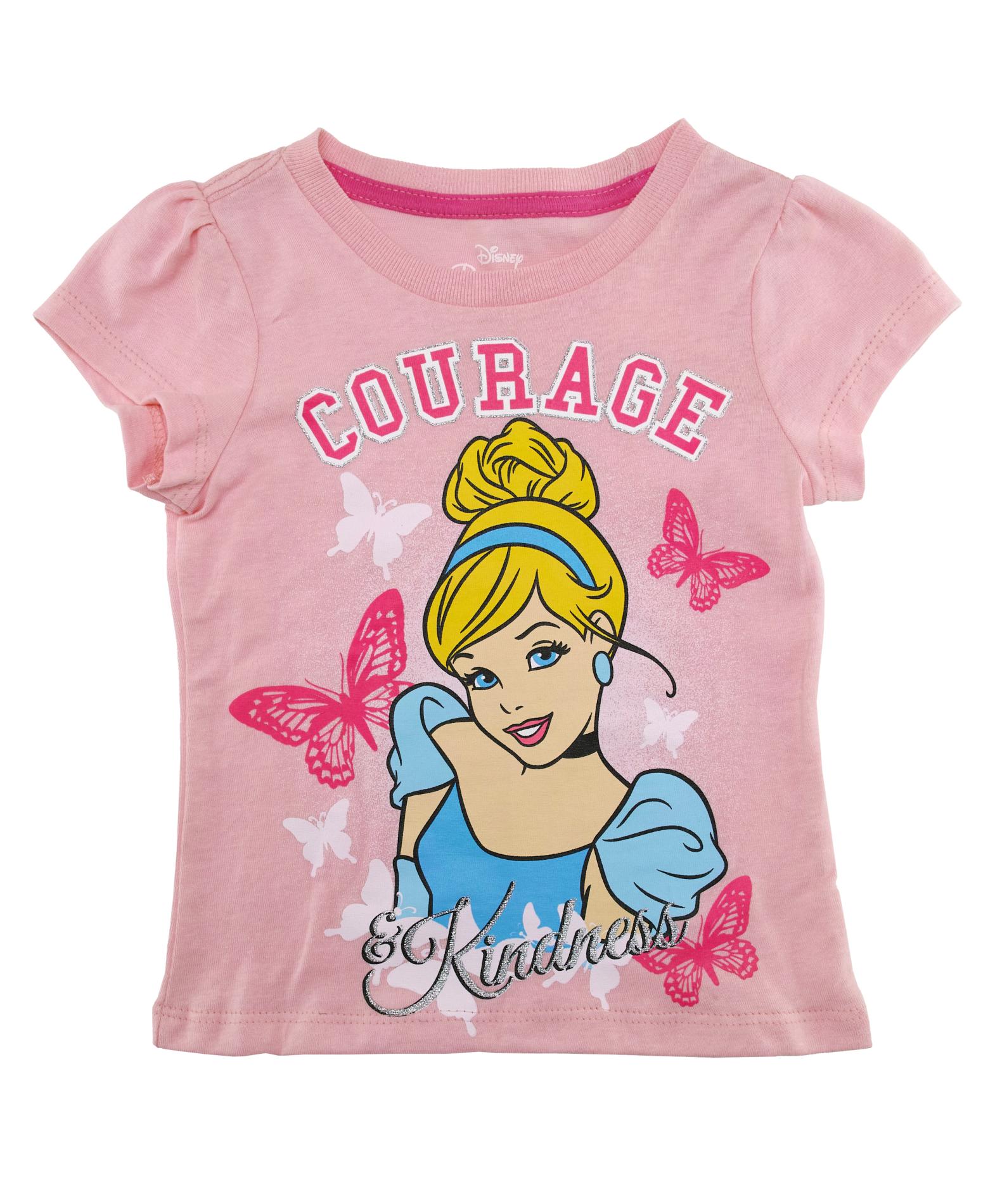 Disney Cinderella Toddler Girl's Graphic T-Shirt - Courage & Kindness