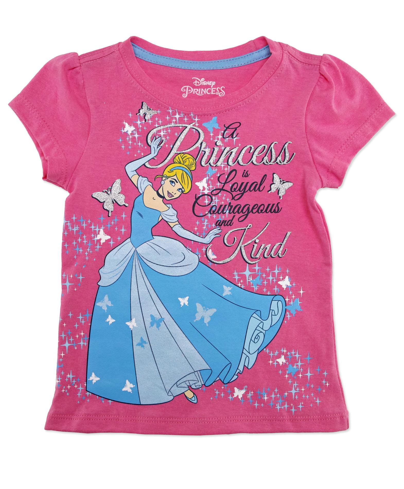 Disney Cinderella Toddler Girl's Graphic T-Shirt - Courageous & Kind