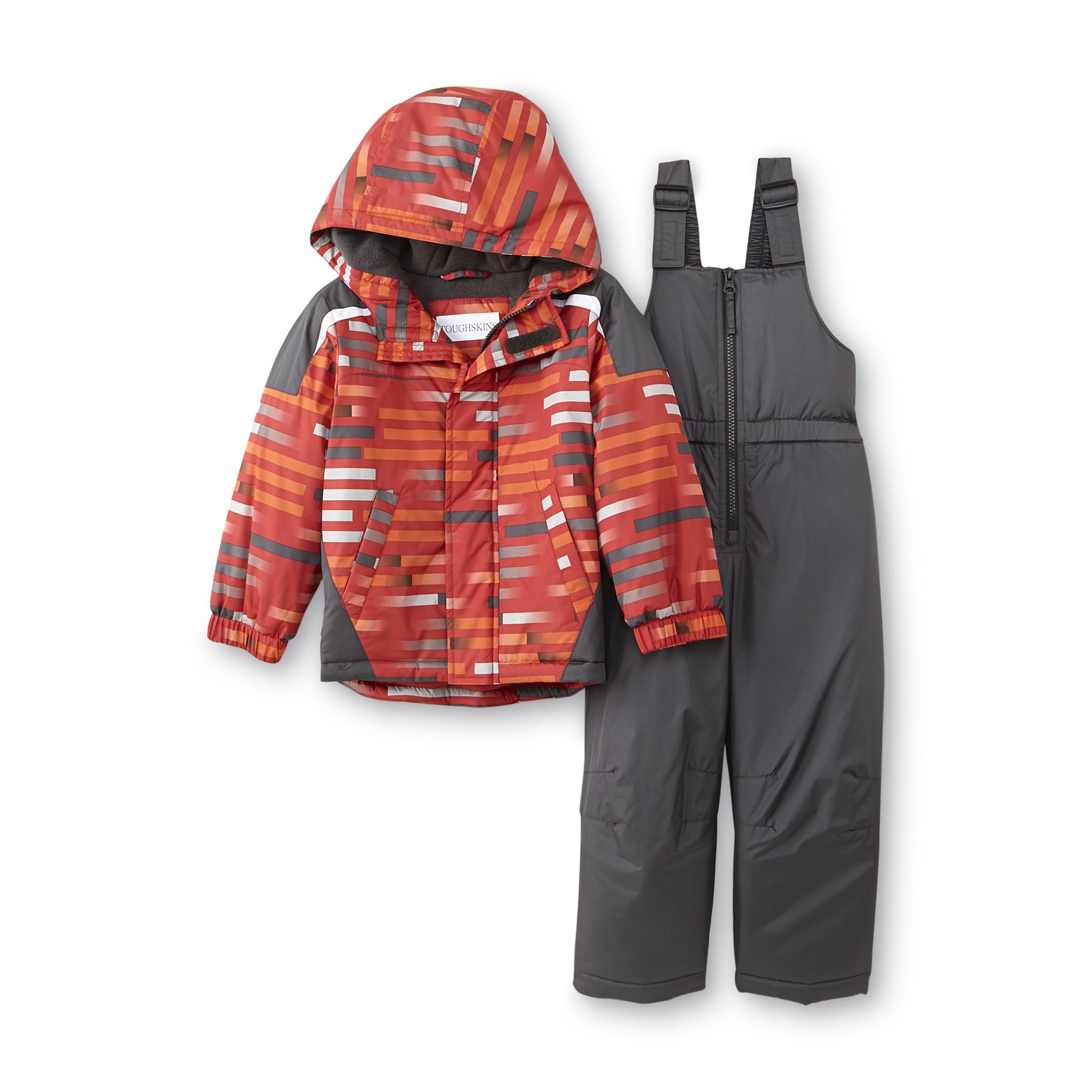 Toughskins Infant Boy's Snowboarding Jacket & Overalls - Striped