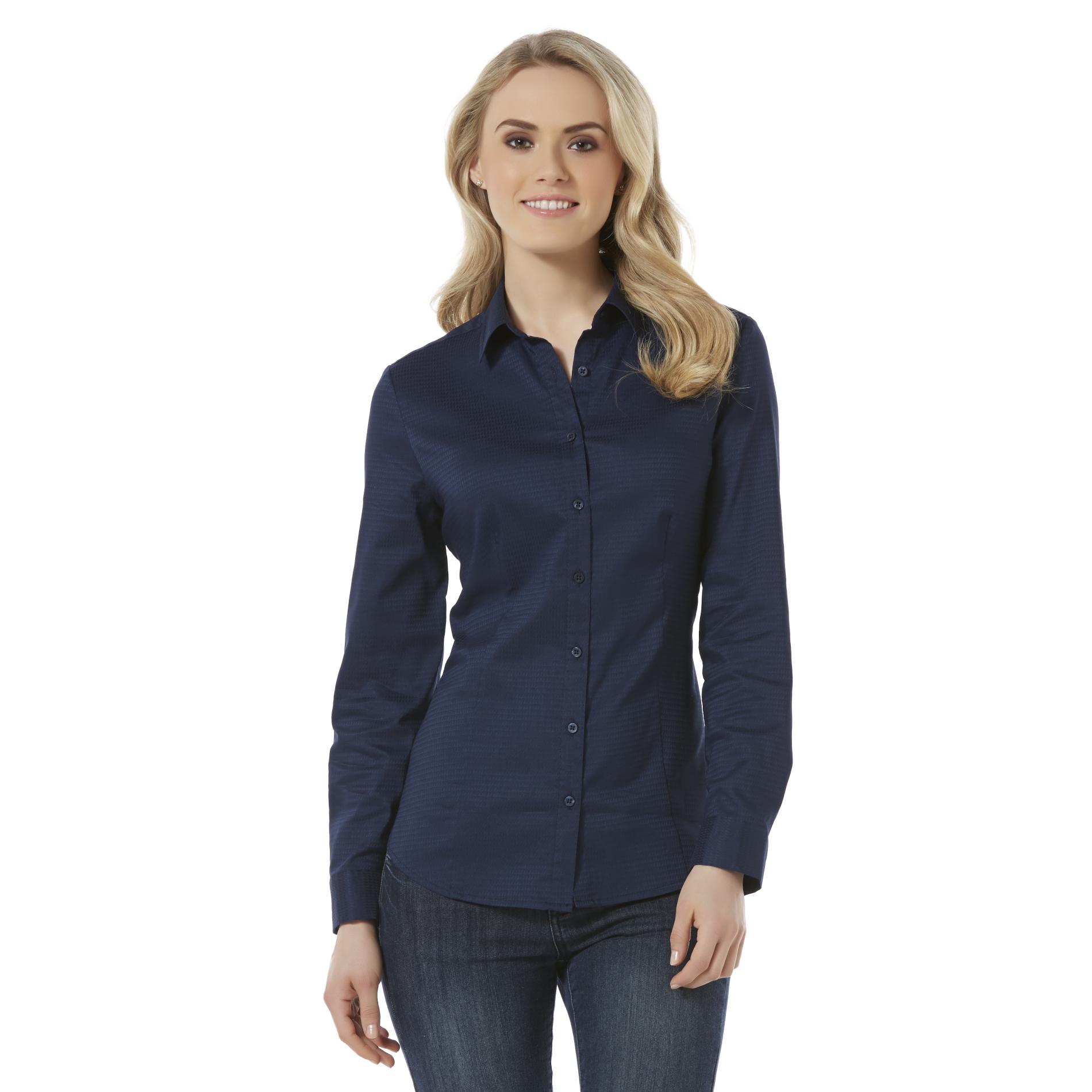 Covington Women's Essential Button-Up Shirt - Geometric