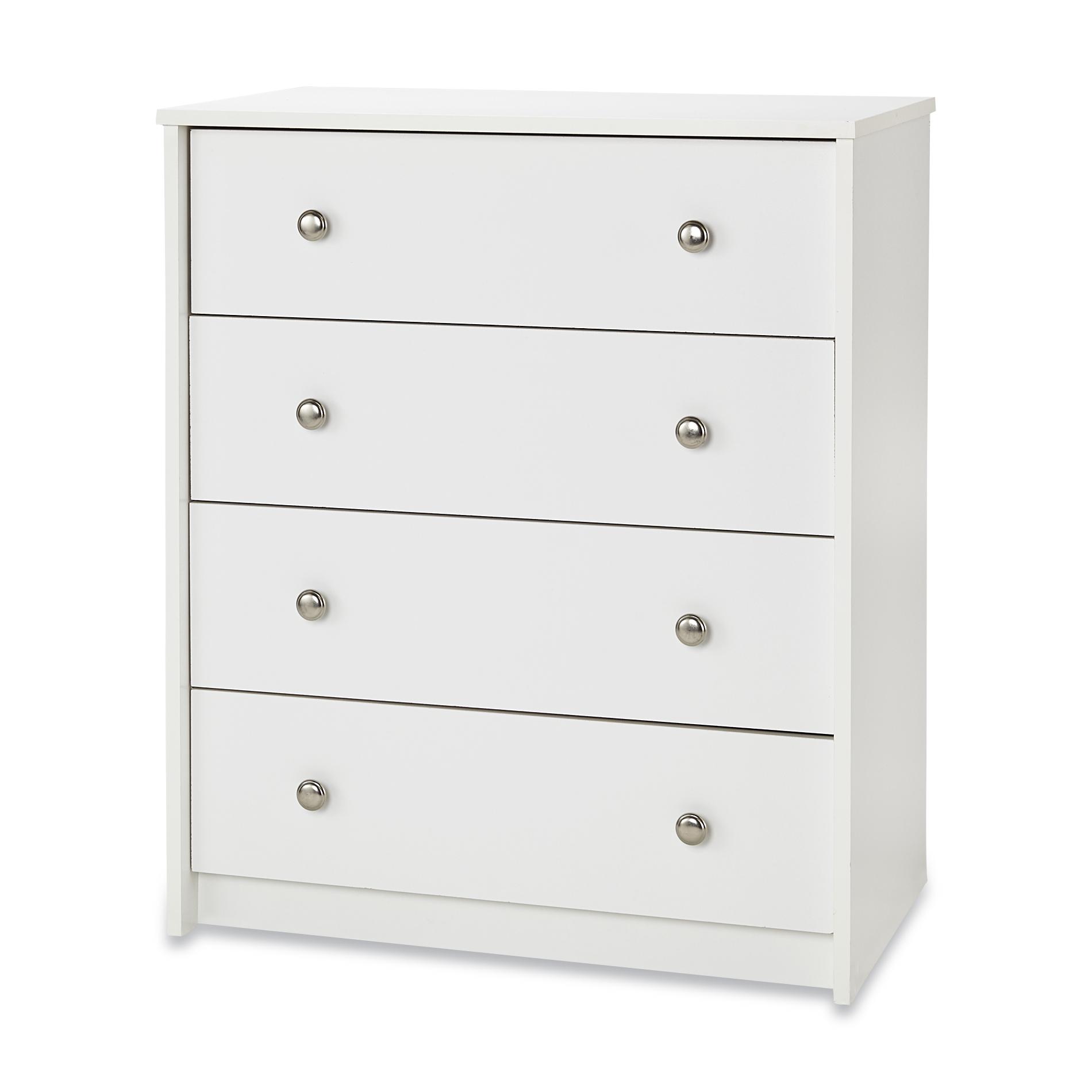 Essential Home Belmont 4 Drawer Dresser Chest White Home