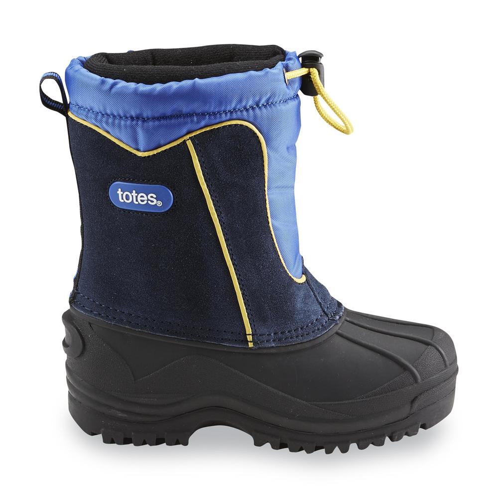 Totes Boy's Greg Blue/Black Insulated Waterproof Snow Boot