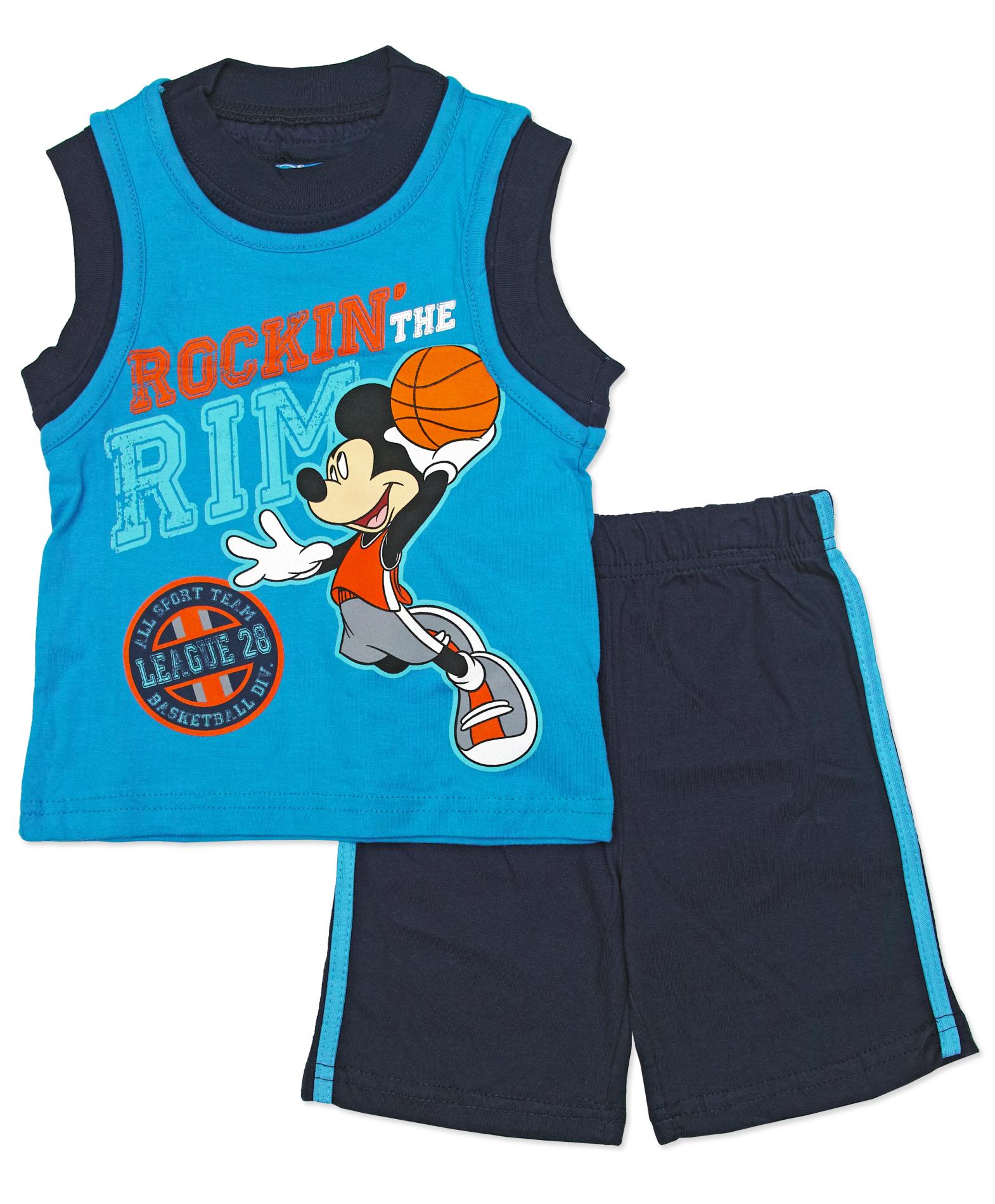 Disney Mickey Mouse Infant Boy's Athletic Tank Top & Shorts - Basketball